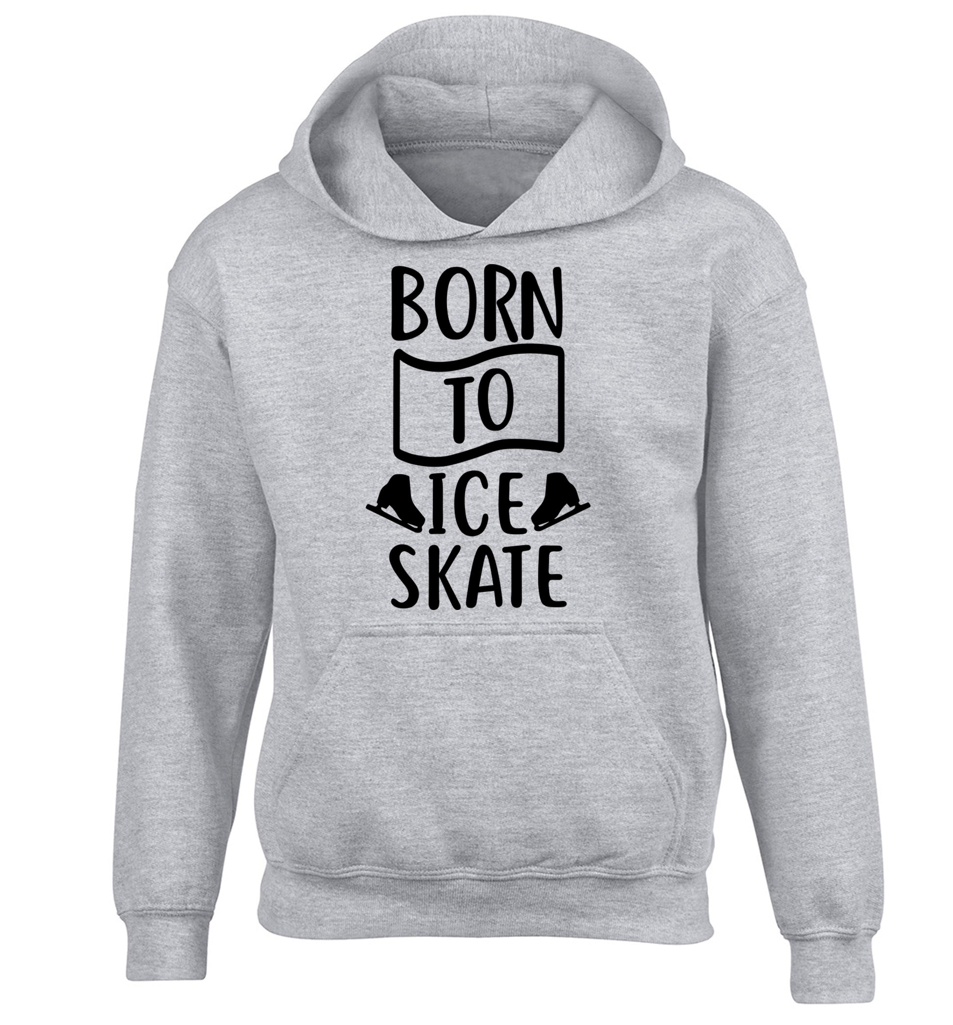 I ice skate because I like it not because I'm good at it children's grey hoodie 12-14 Years