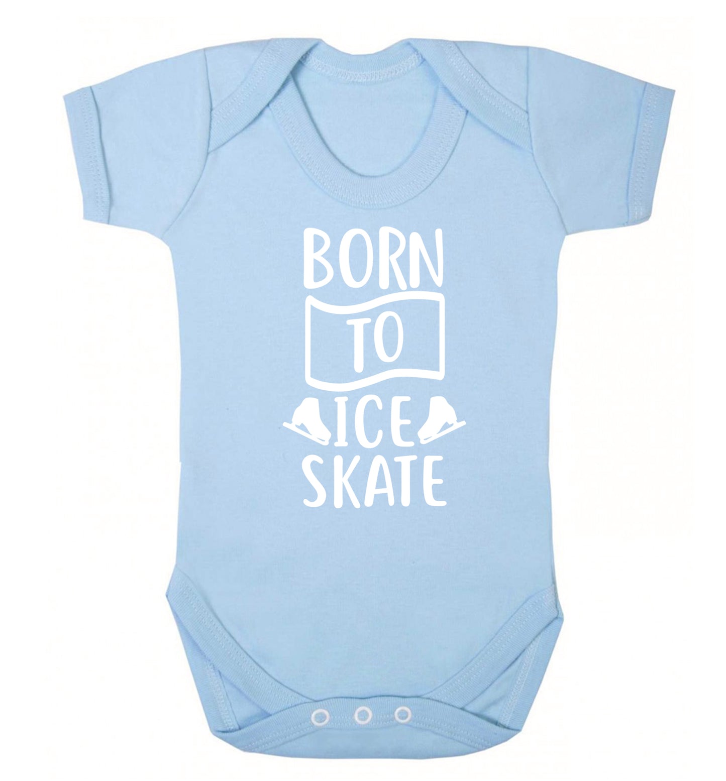 I ice skate because I like it not because I'm good at it Baby Vest pale blue 18-24 months