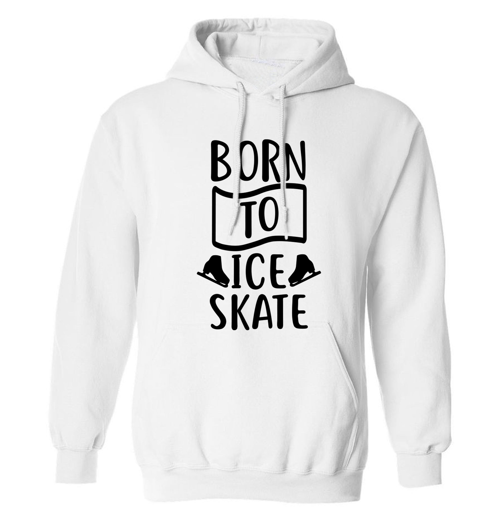 I ice skate because I like it not because I'm good at it adults unisexwhite hoodie 2XL