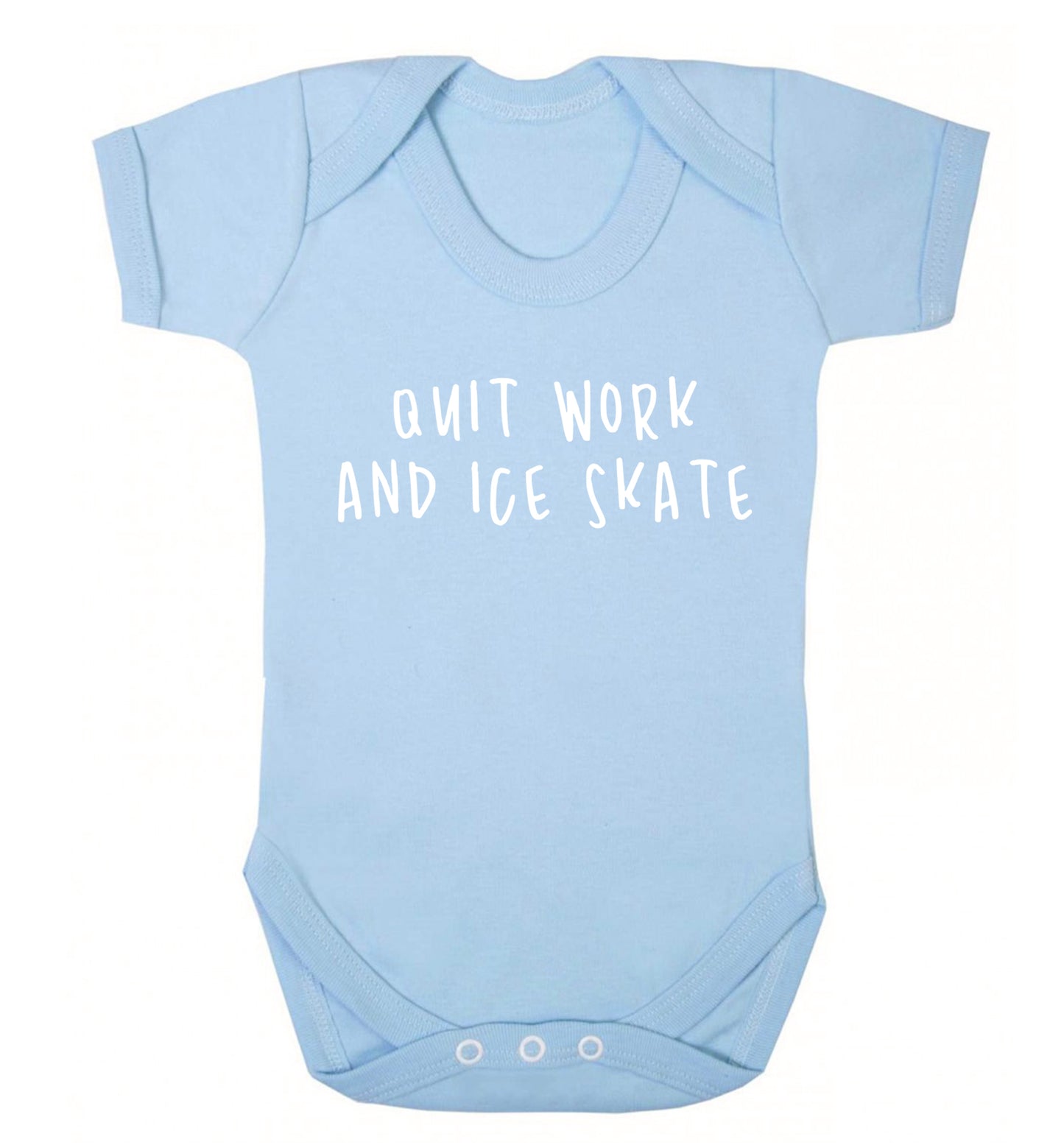 Quit work ice skate Baby Vest pale blue 18-24 months