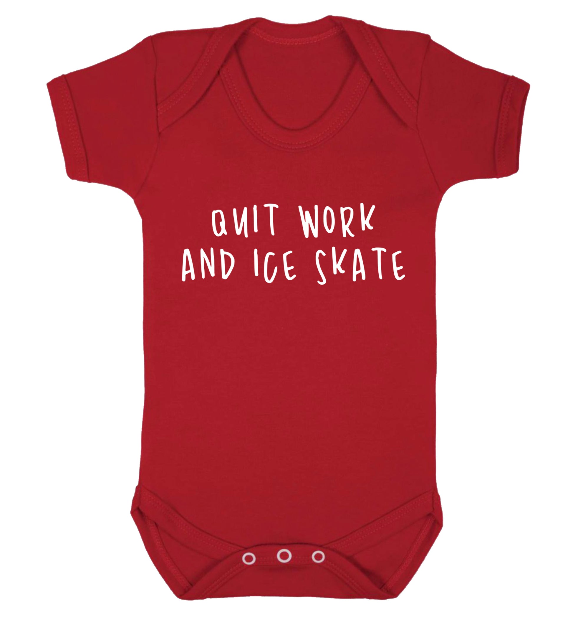 Quit work ice skate Baby Vest red 18-24 months