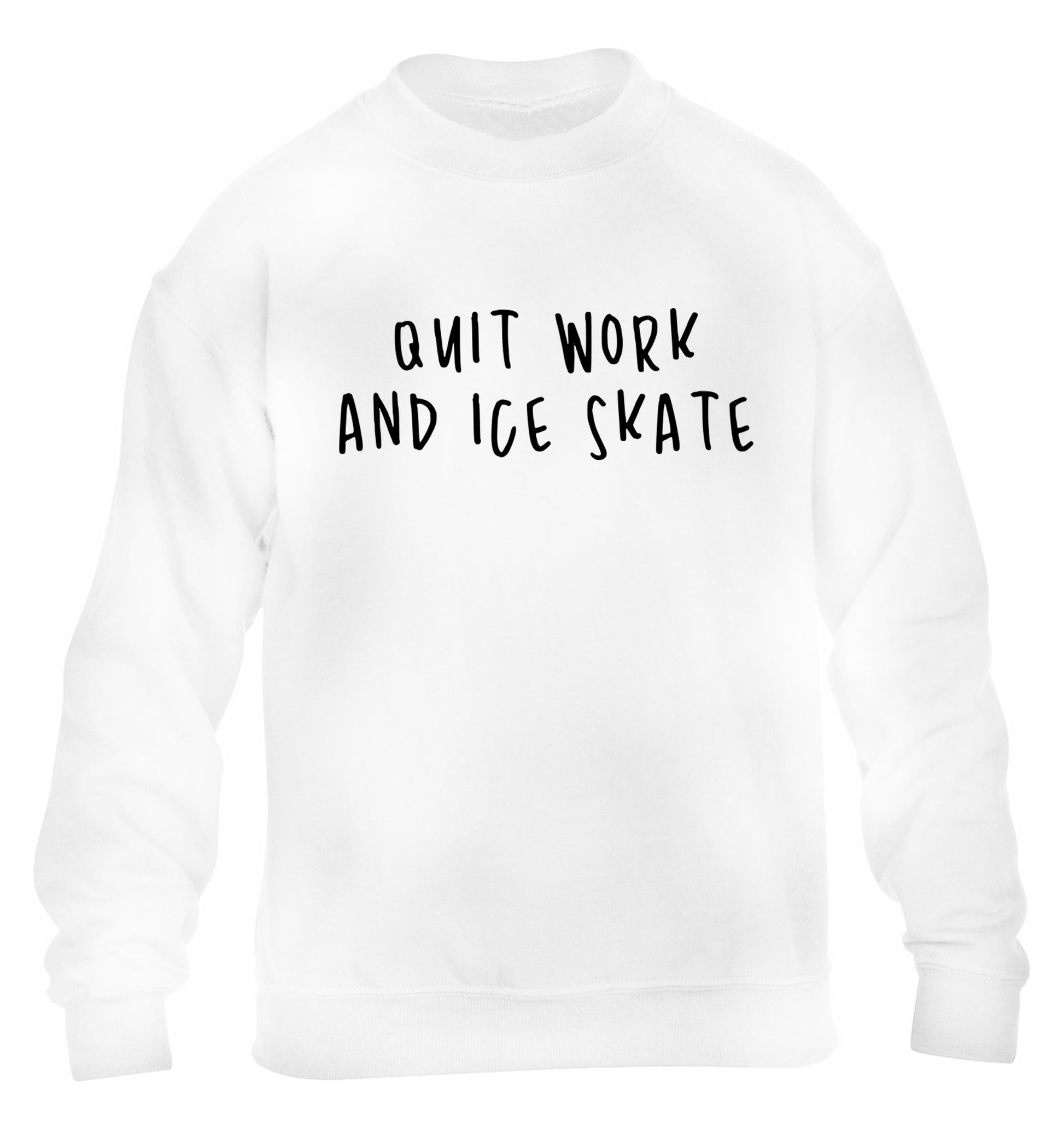 Quit work ice skate children's white sweater 12-14 Years