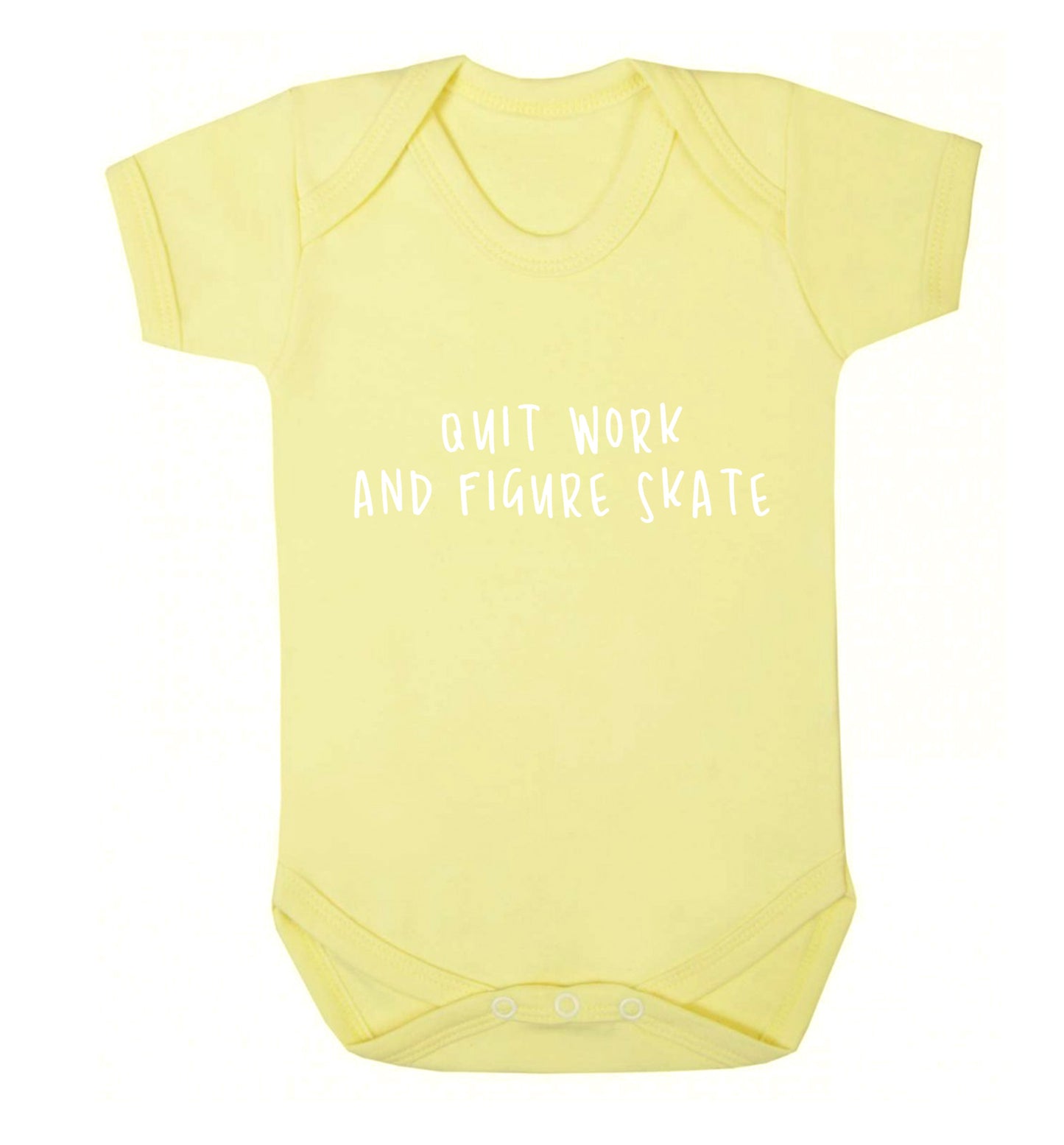 Quit work figure skate Baby Vest pale yellow 18-24 months