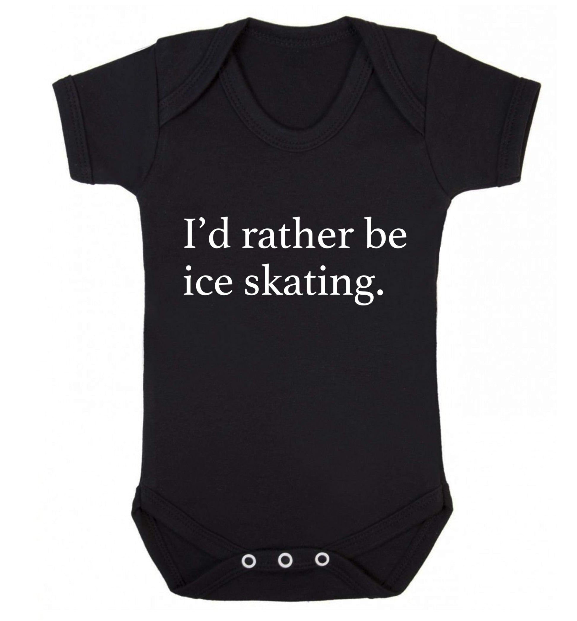 I'd rather be ice skating Baby Vest black 18-24 months