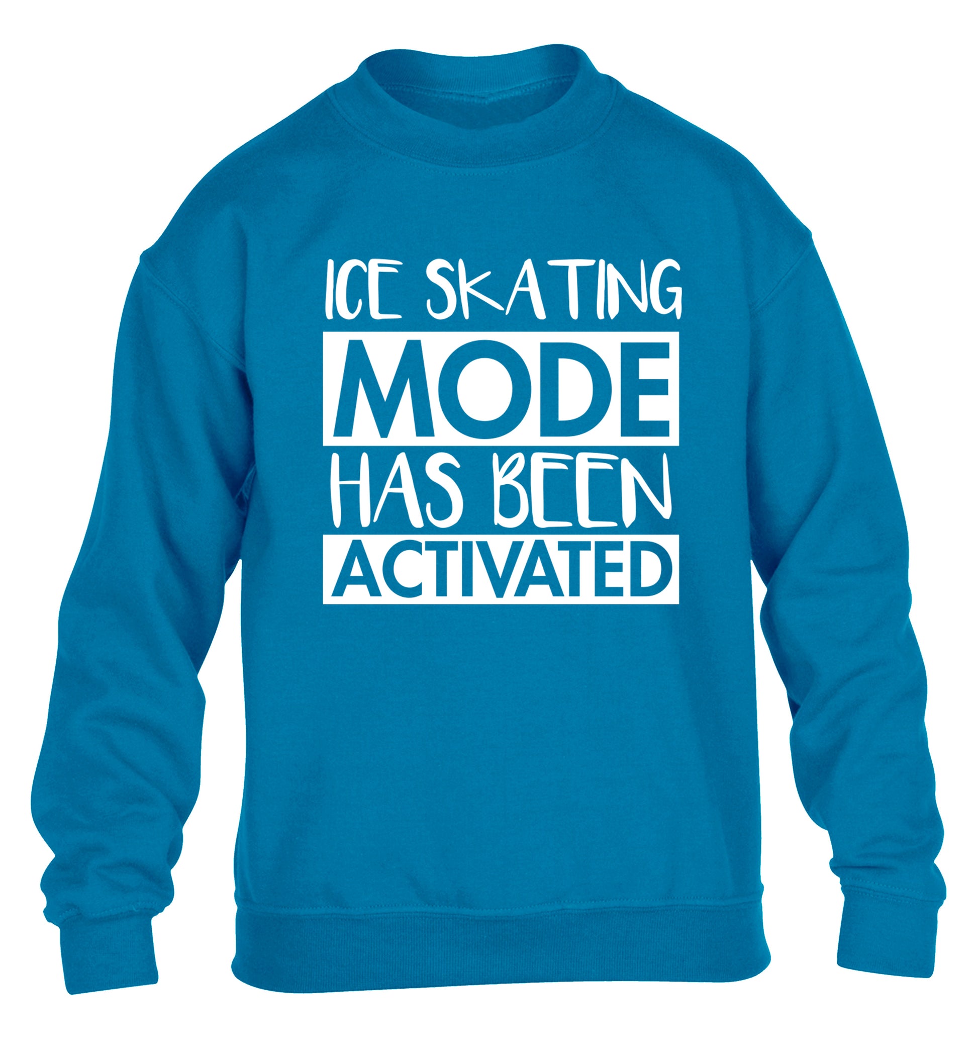 Ice skating mode activated children's blue sweater 12-14 Years