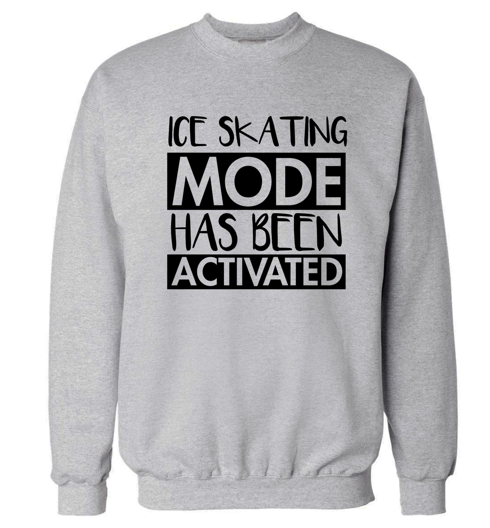Ice skating mode activated Adult's unisexgrey Sweater 2XL