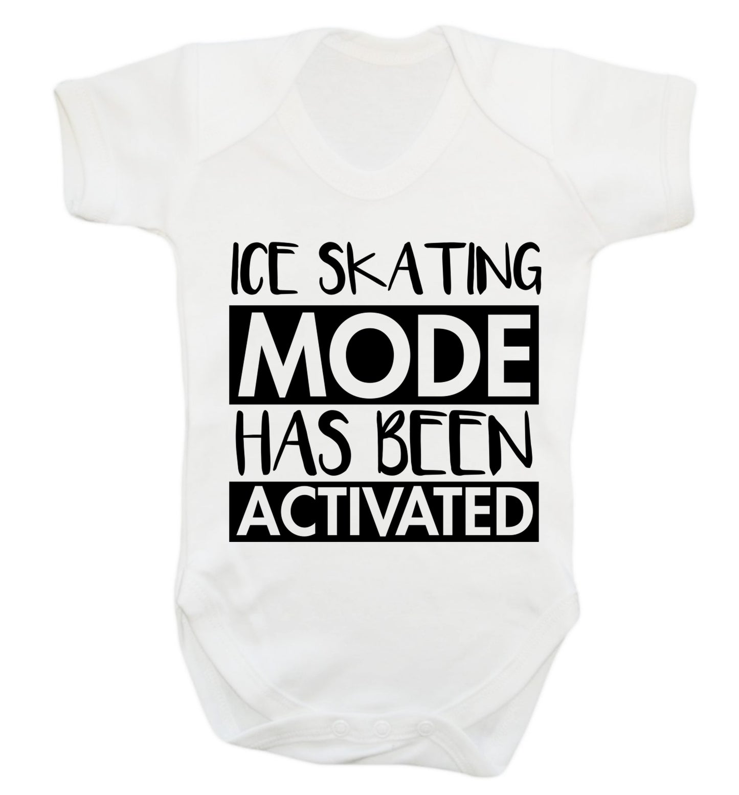 Ice skating mode activated Baby Vest white 18-24 months