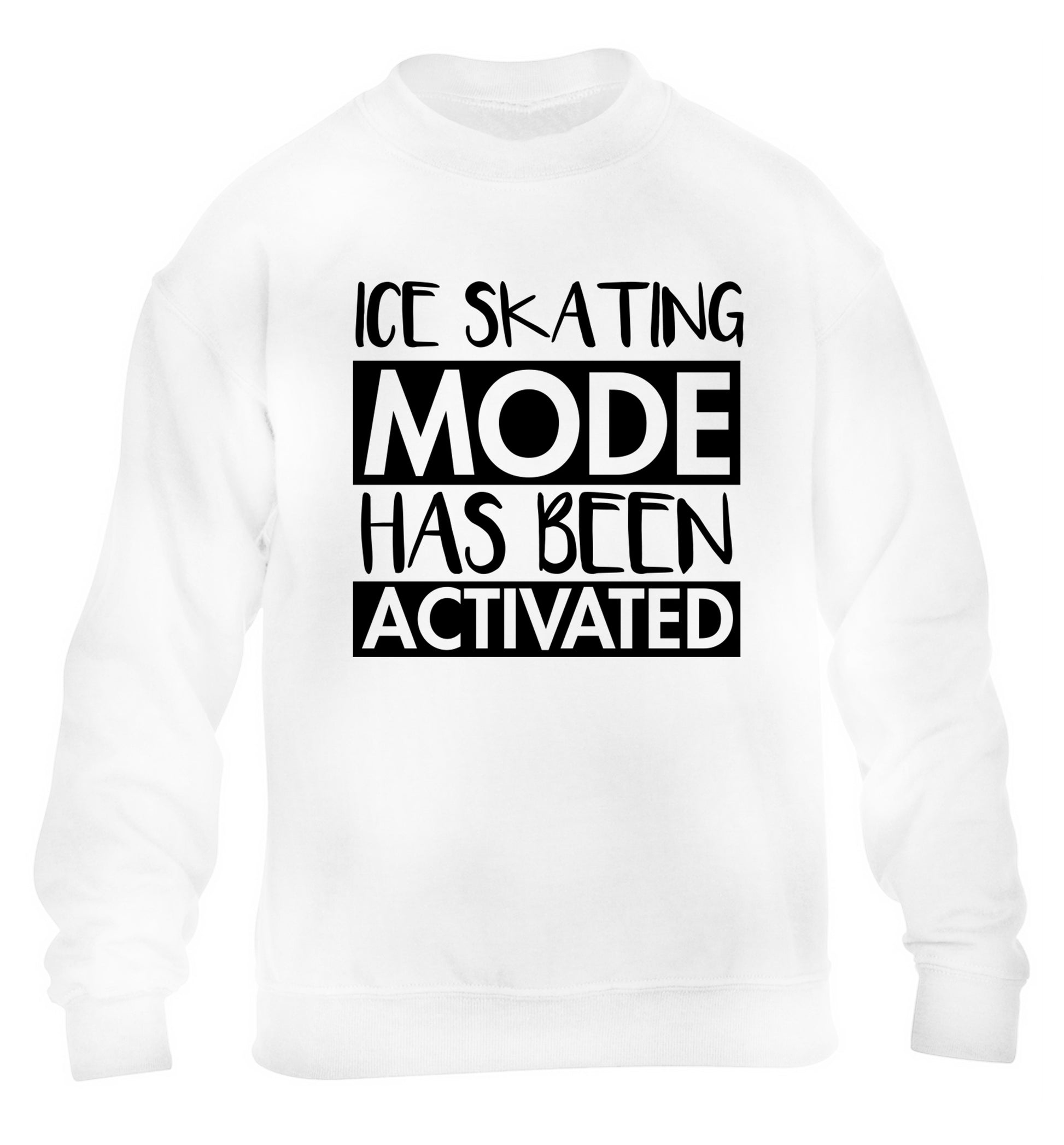 Ice skating mode activated children's white sweater 12-14 Years