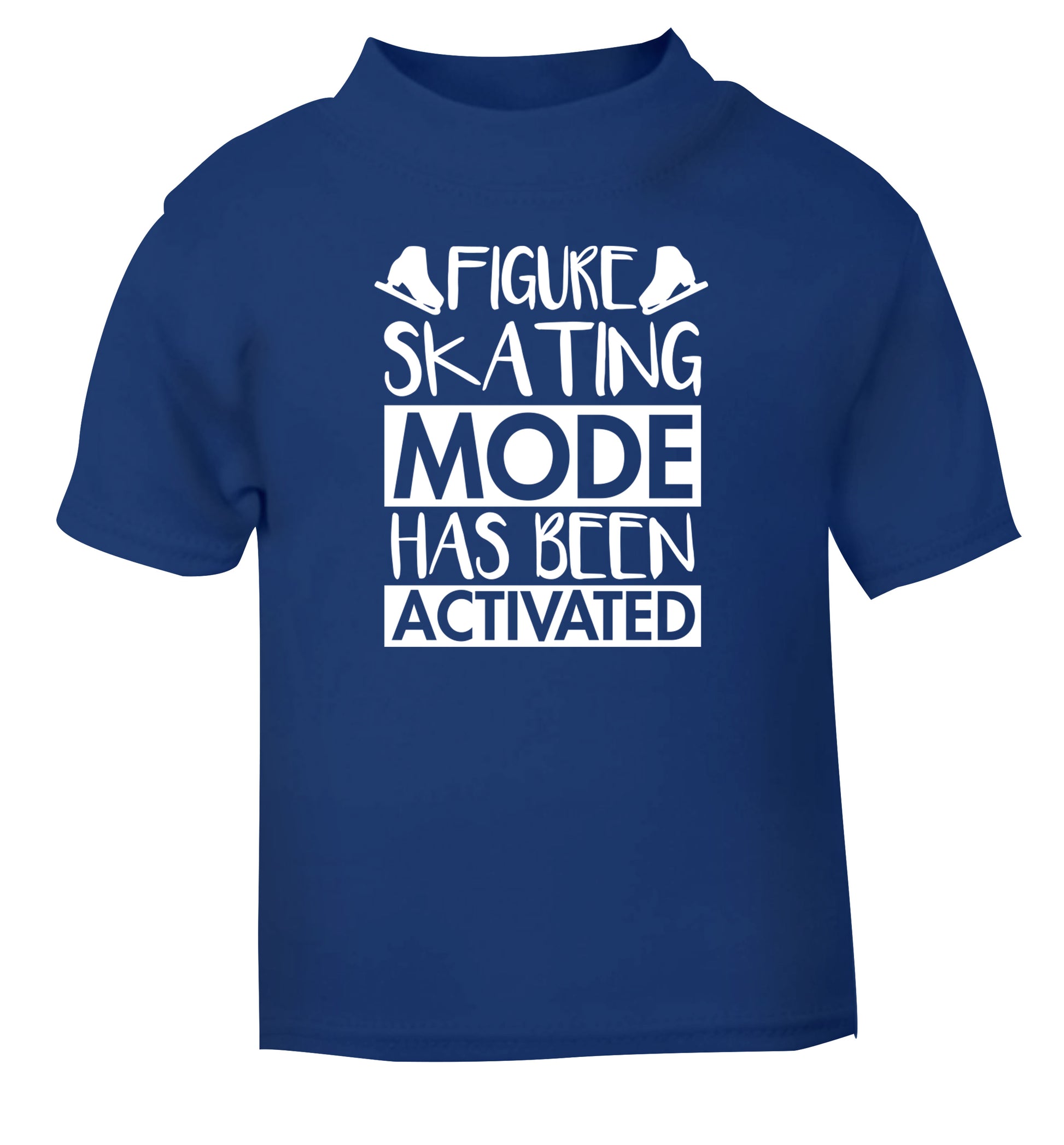 Figure skating mode activated blue Baby Toddler Tshirt 2 Years