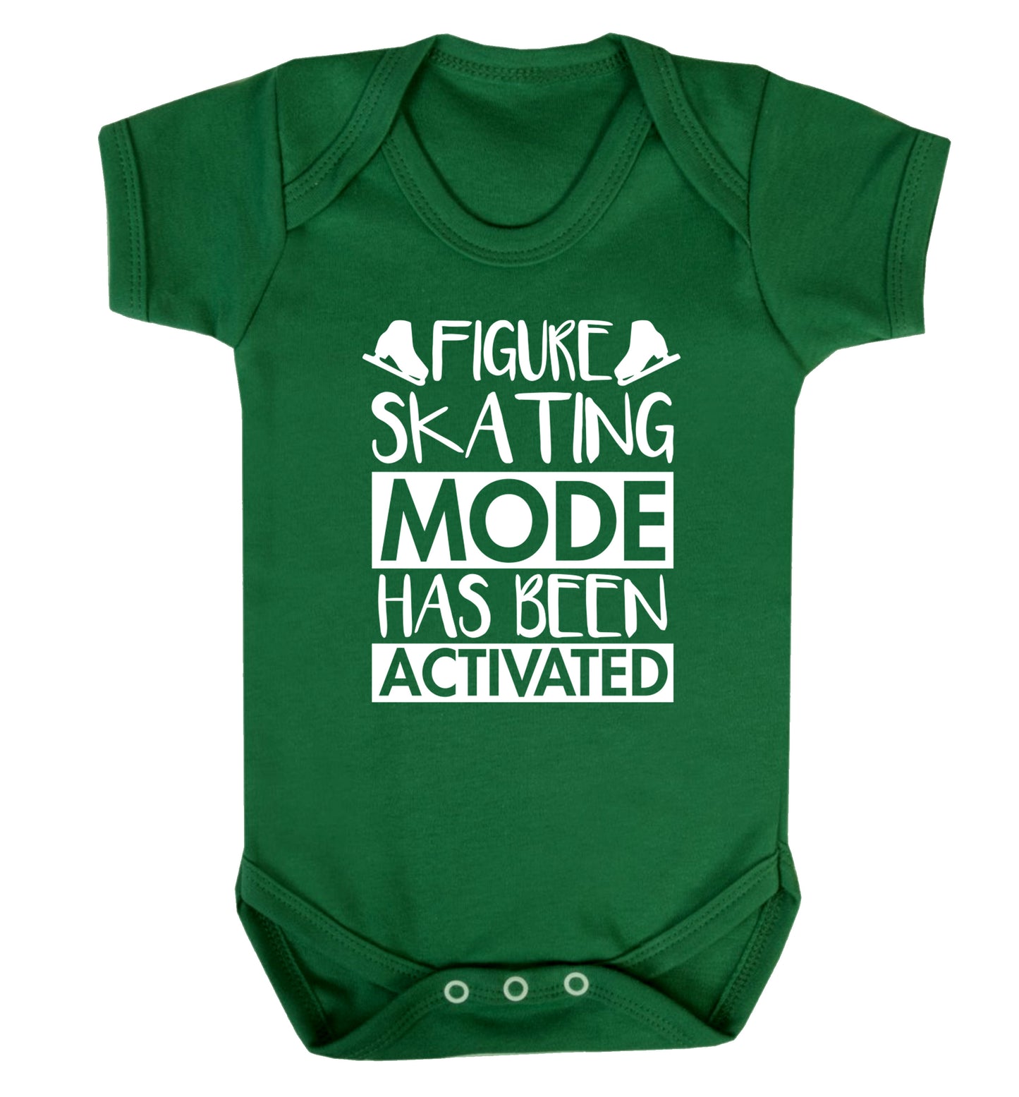 Figure skating mode activated Baby Vest green 18-24 months