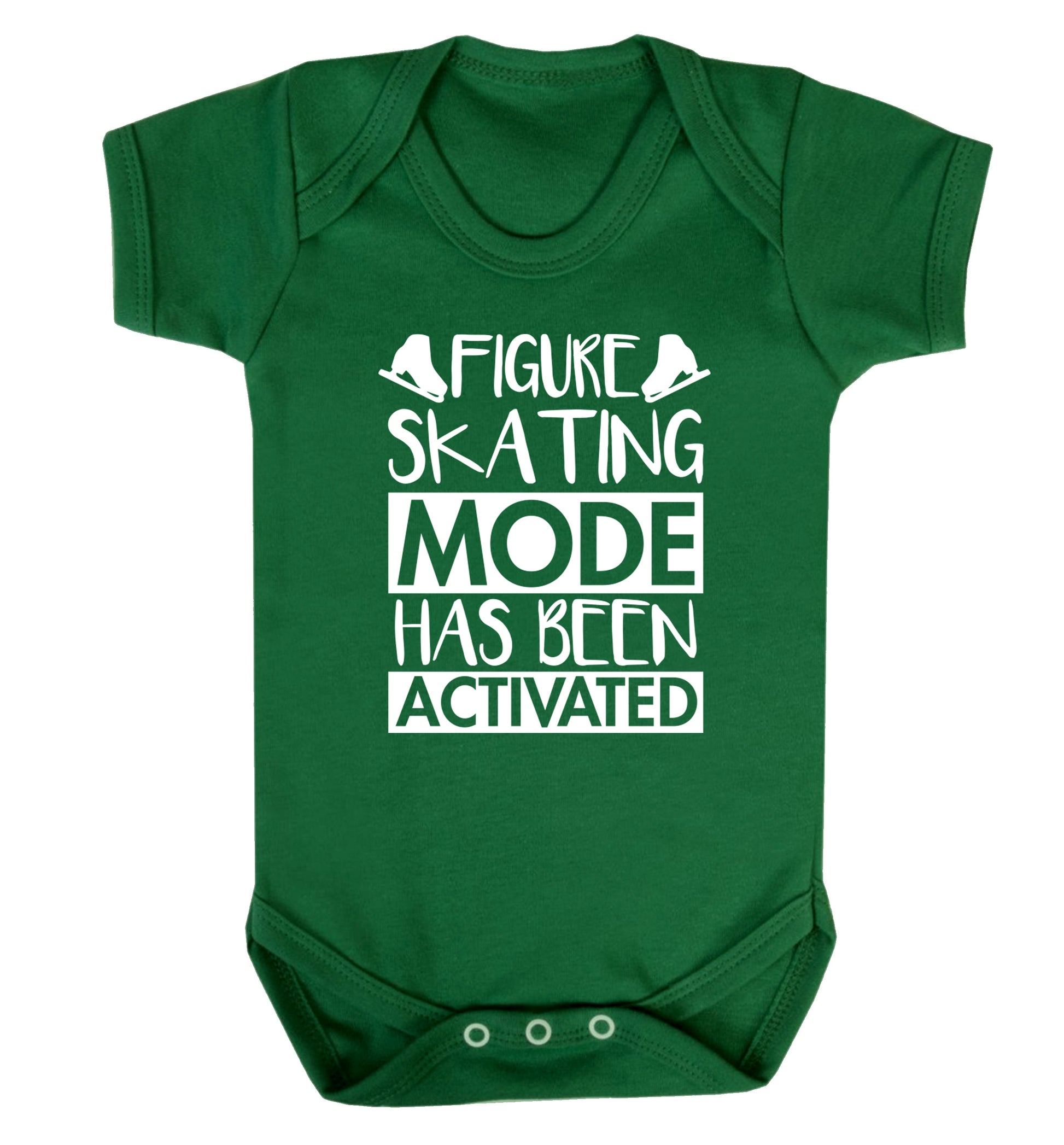 Figure skating mode activated Baby Vest green 18-24 months
