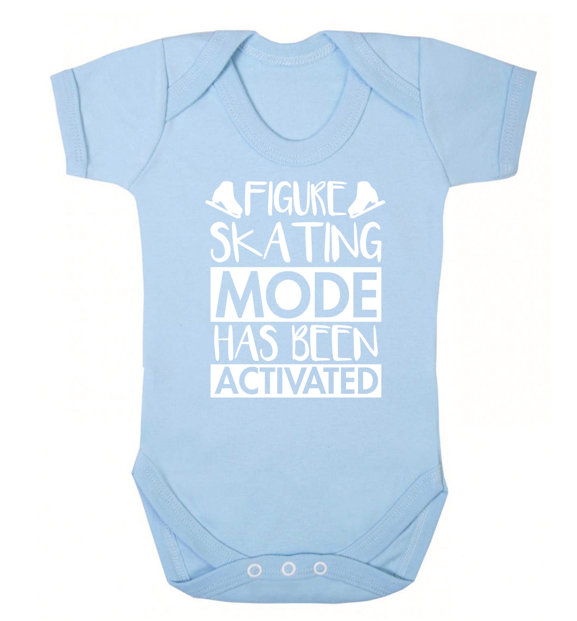 Figure skating mode activated Baby Vest pale blue 18-24 months