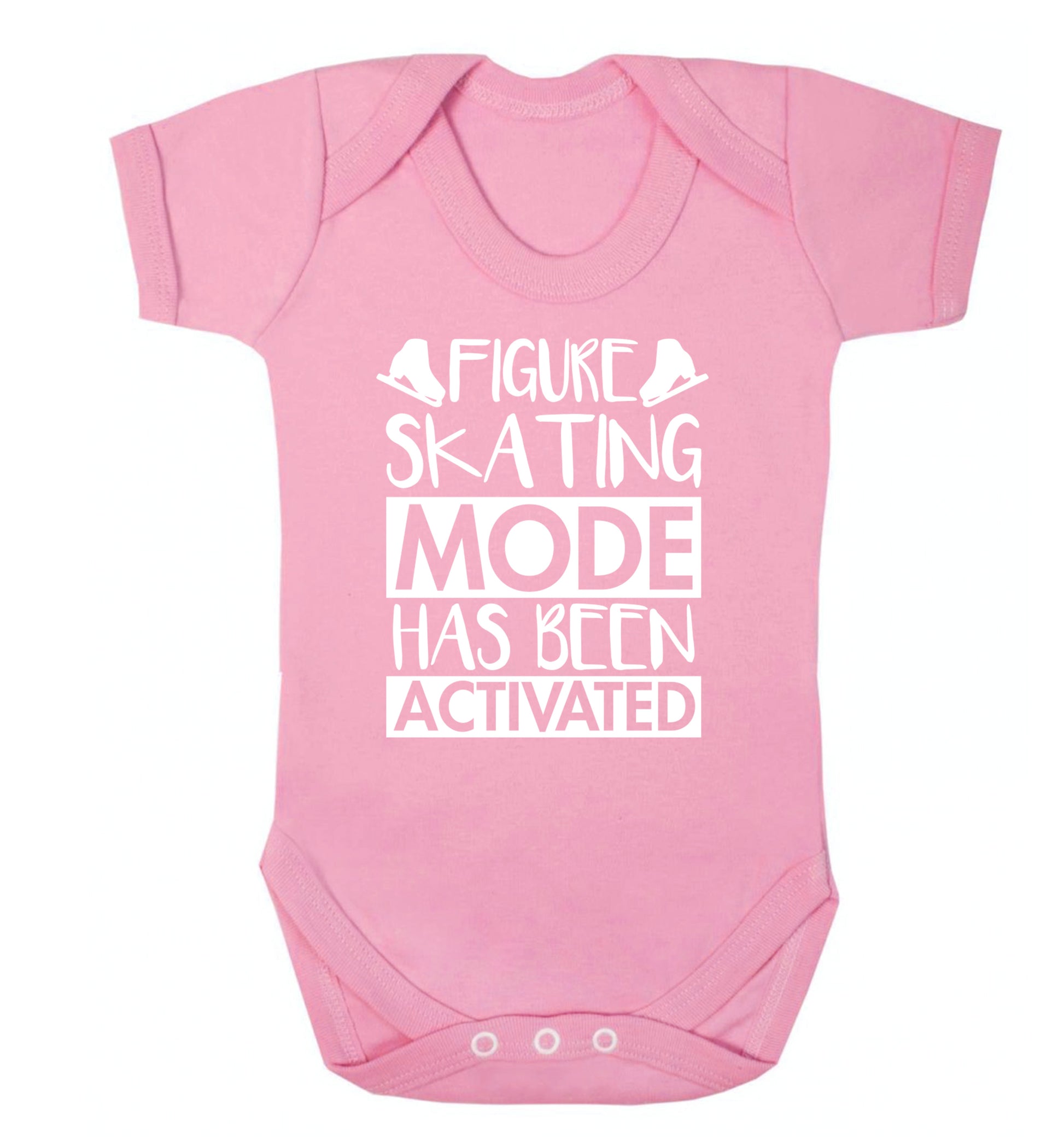 Figure skating mode activated Baby Vest pale pink 18-24 months