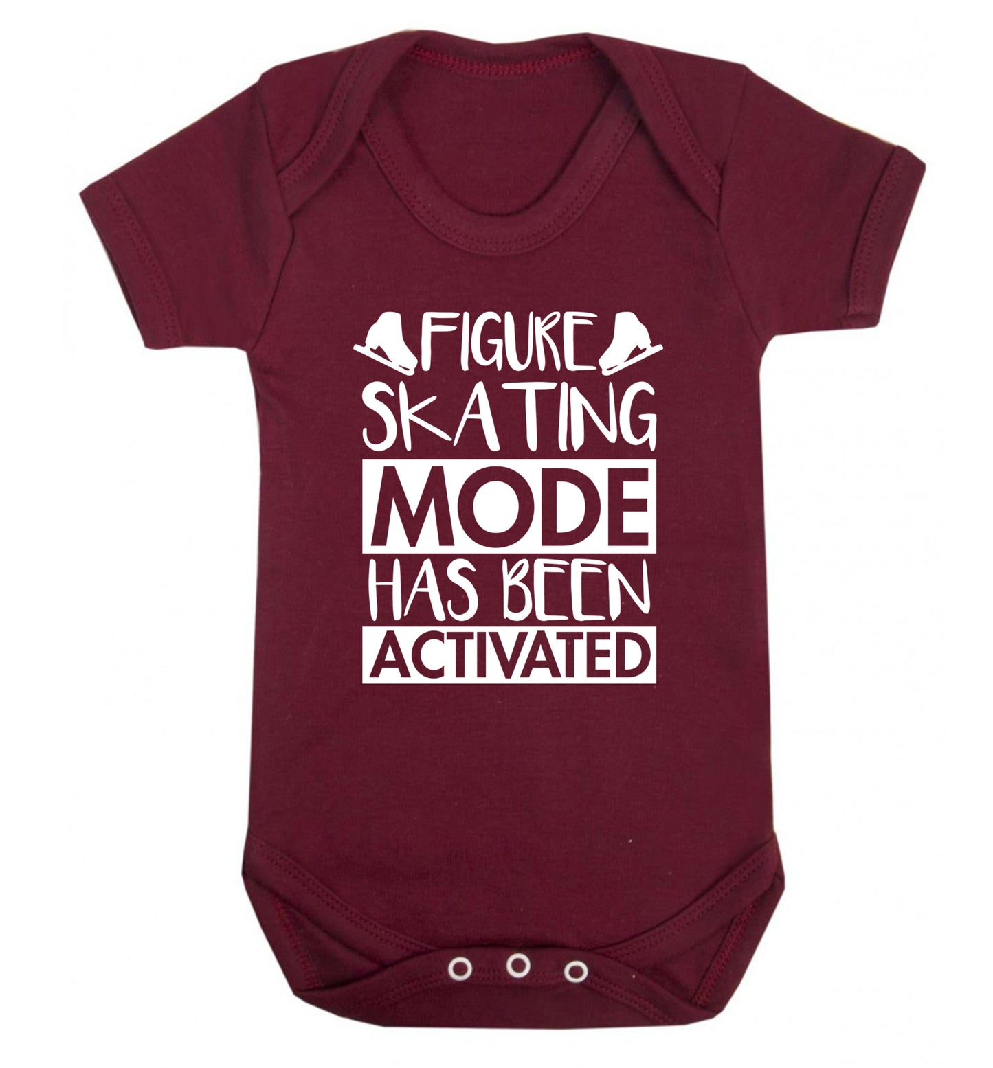 Figure skating mode activated Baby Vest maroon 18-24 months