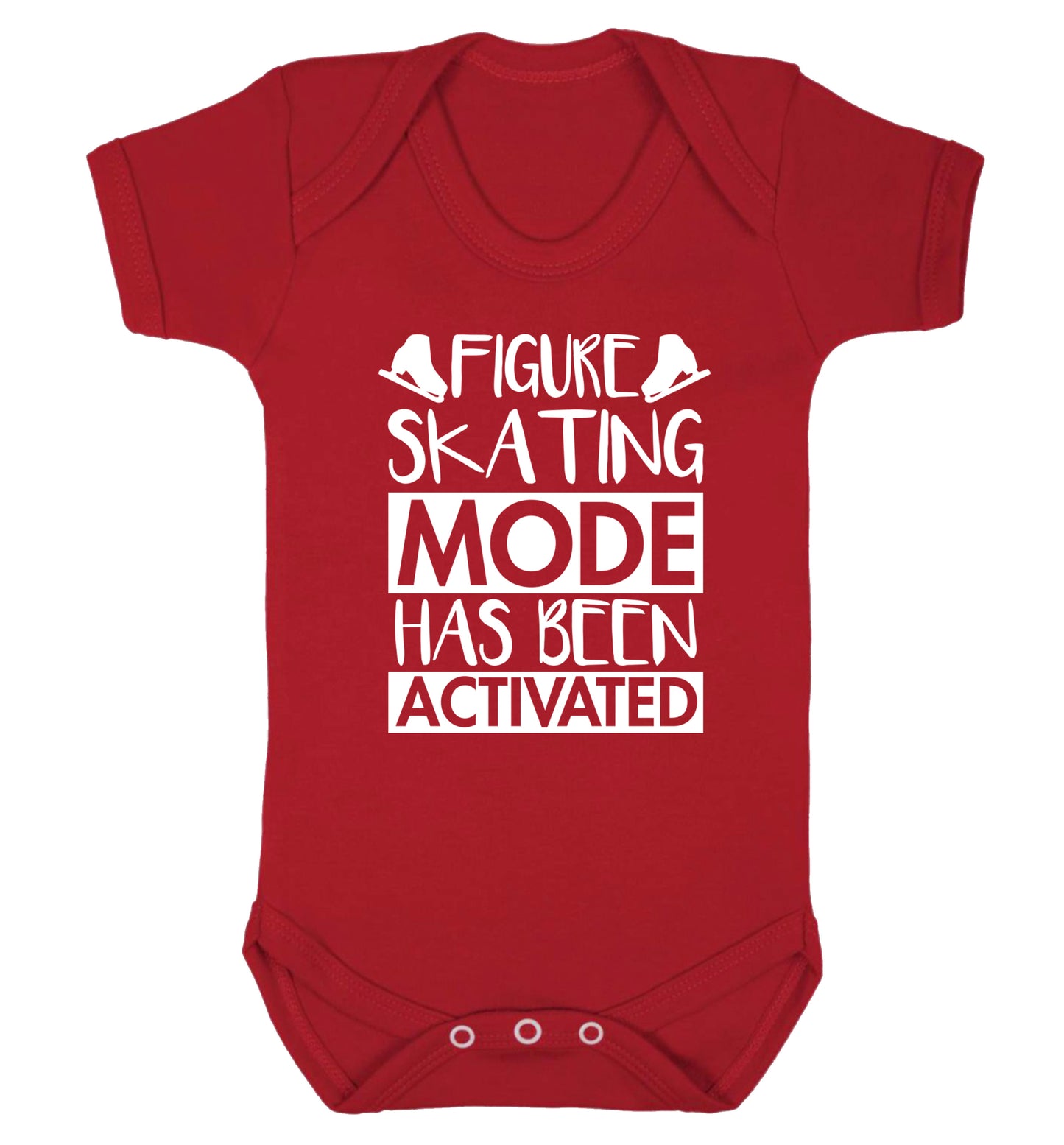 Figure skating mode activated Baby Vest red 18-24 months