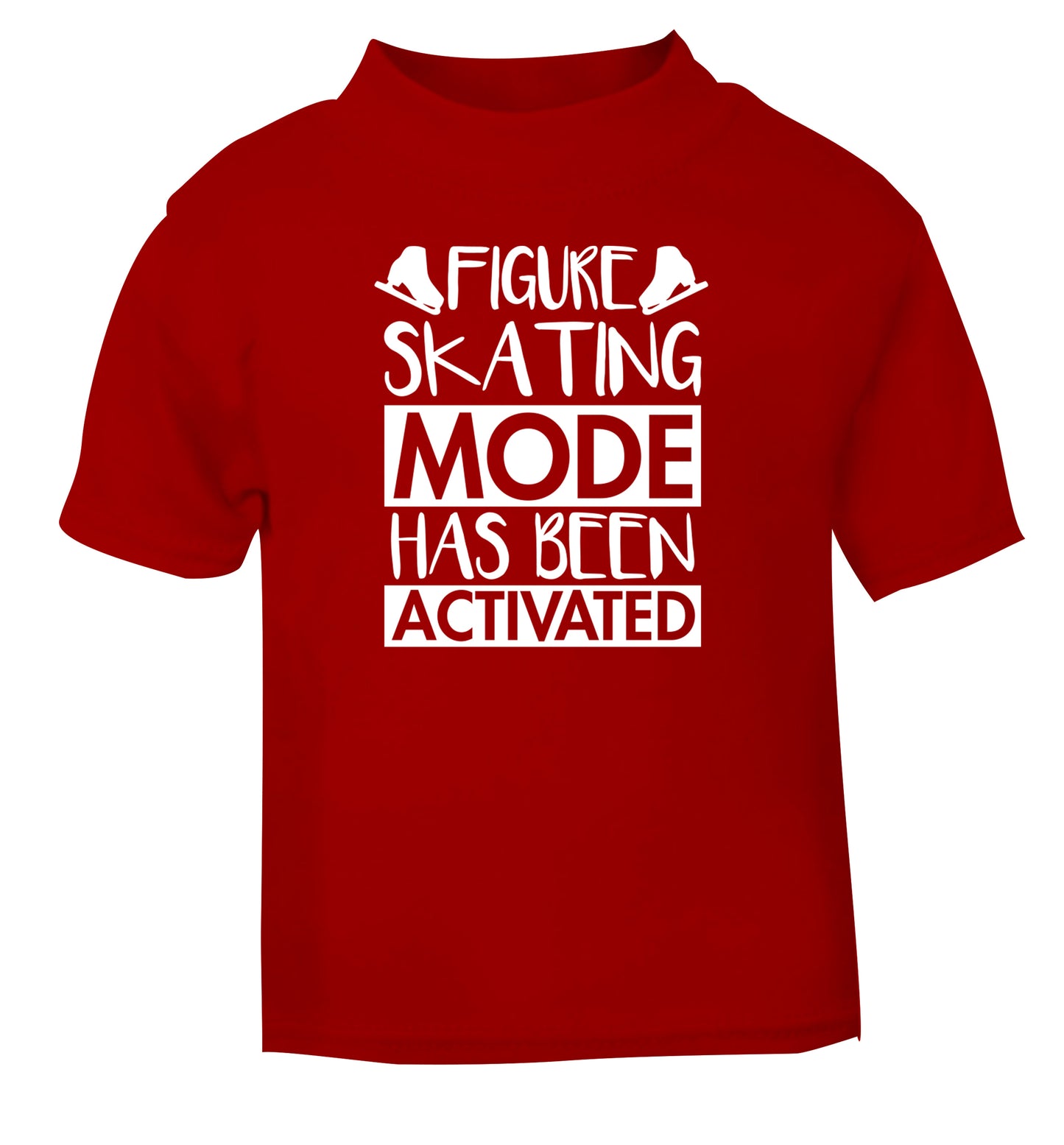Figure skating mode activated red Baby Toddler Tshirt 2 Years