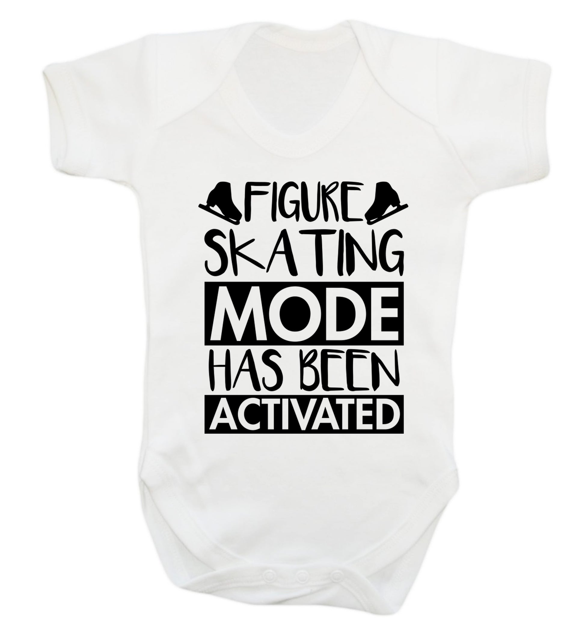 Figure skating mode activated Baby Vest white 18-24 months