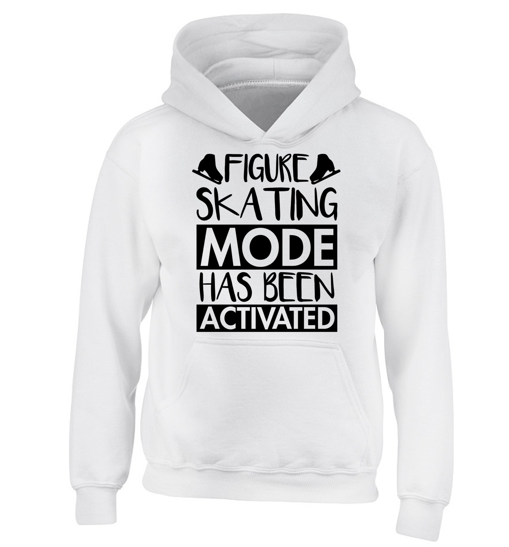 Figure skating mode activated children's white hoodie 12-14 Years