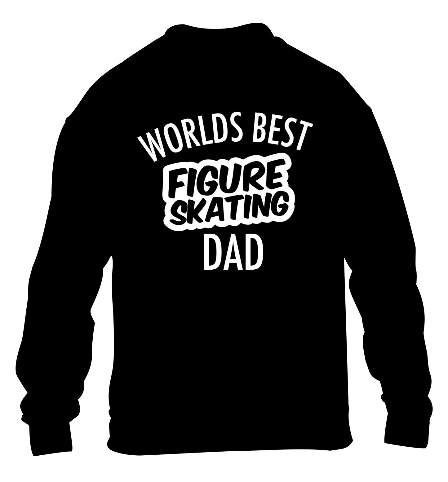 Worlds best figure skating dad children's black sweater 12-14 Years