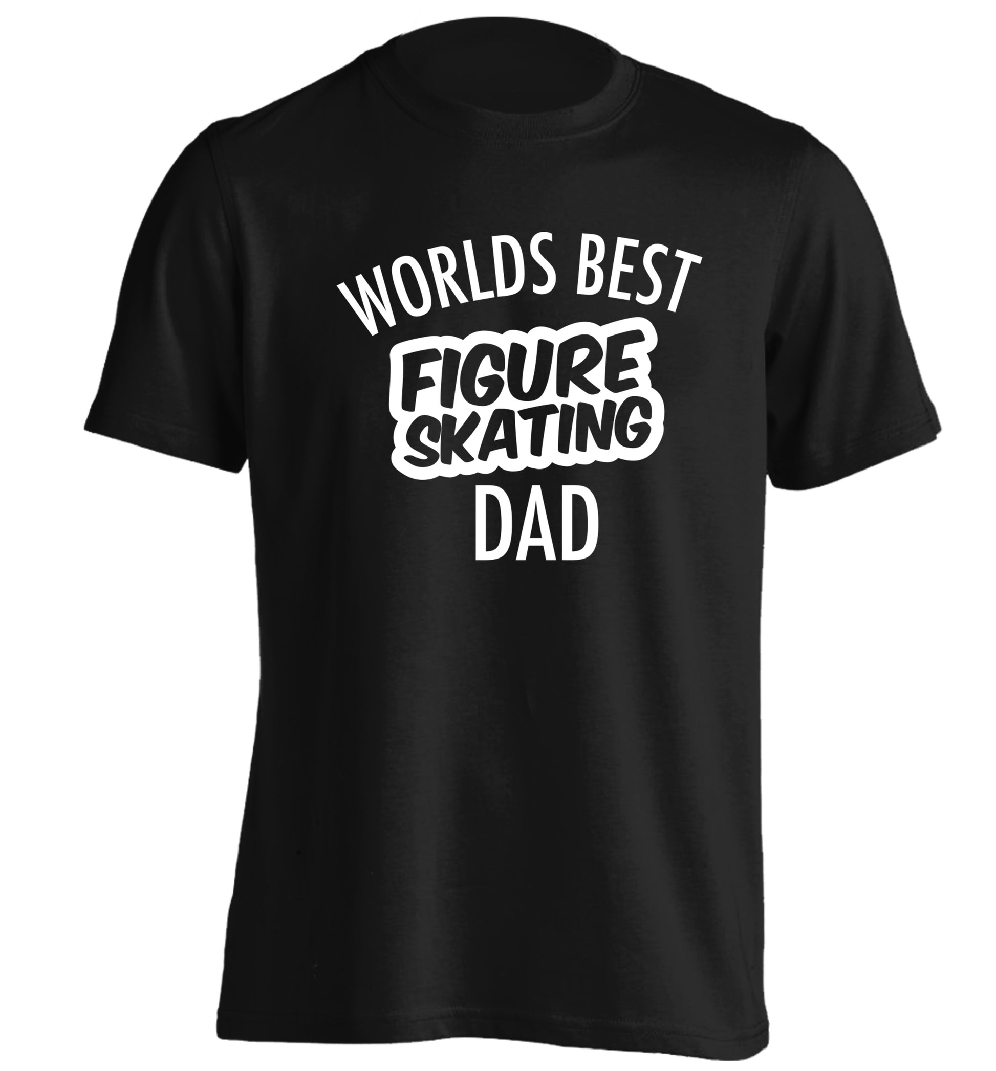 Worlds best figure skating dad adults unisexblack Tshirt 2XL