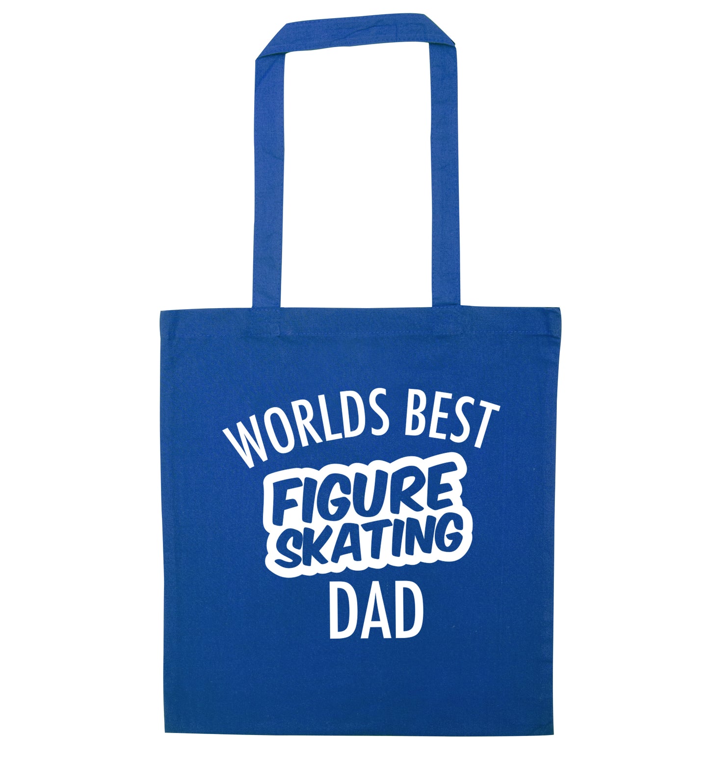 Worlds best figure skating dad blue tote bag