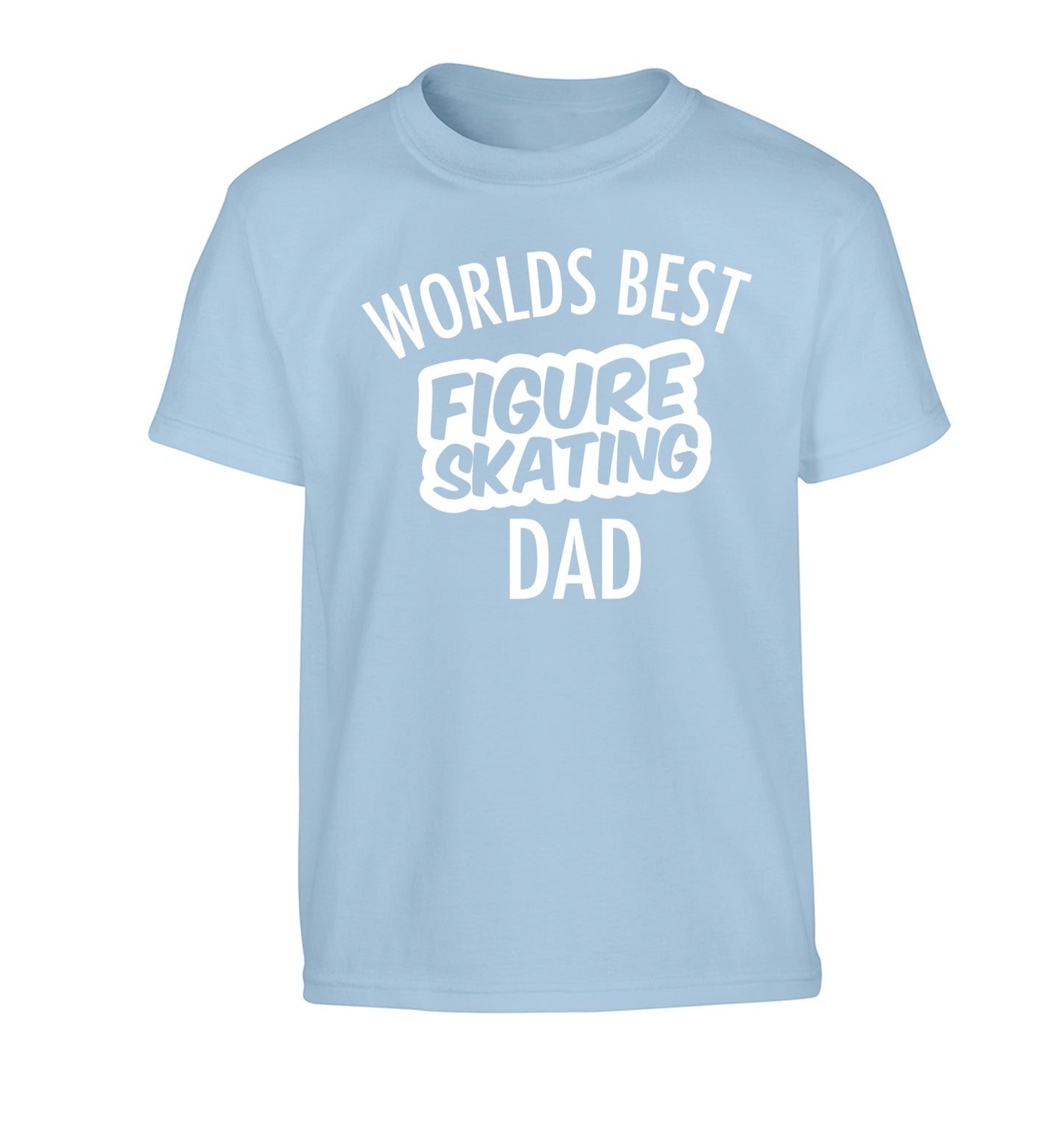 Worlds best figure skating dad Children's light blue Tshirt 12-14 Years