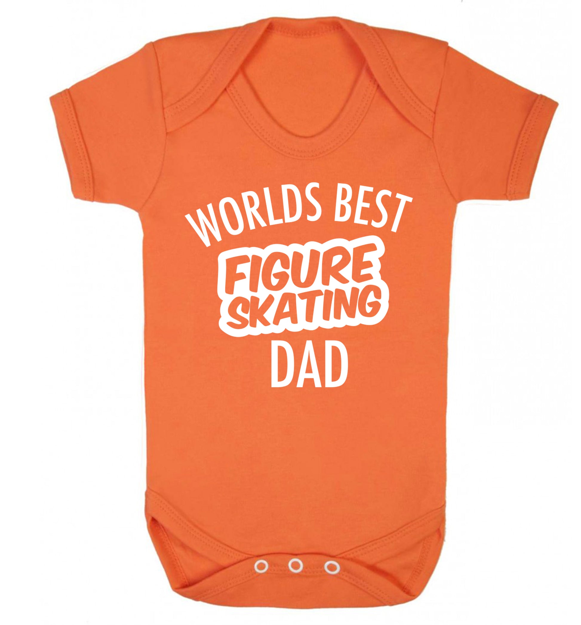 Worlds best figure skating dad Baby Vest orange 18-24 months