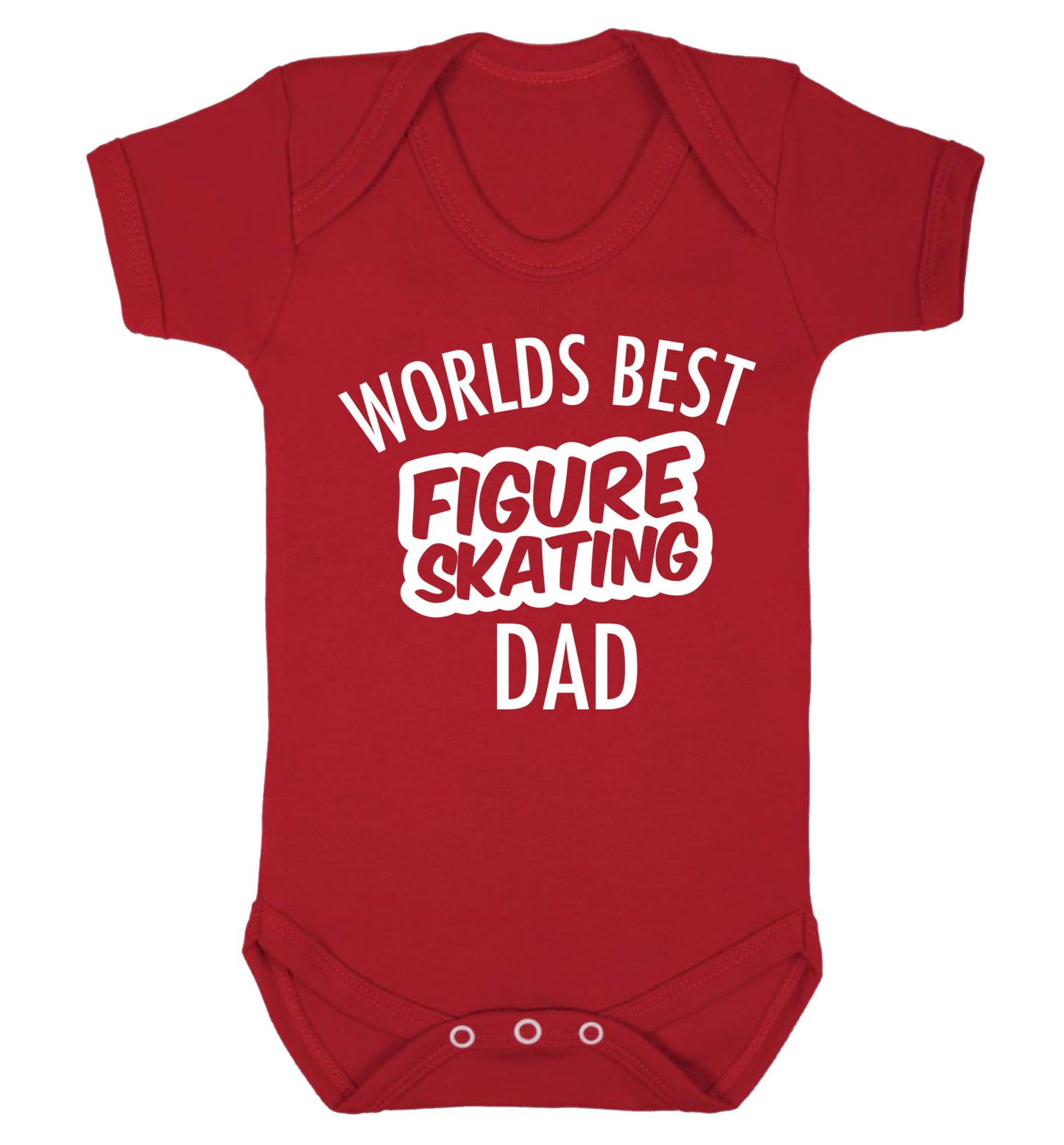 Worlds best figure skating dad Baby Vest red 18-24 months