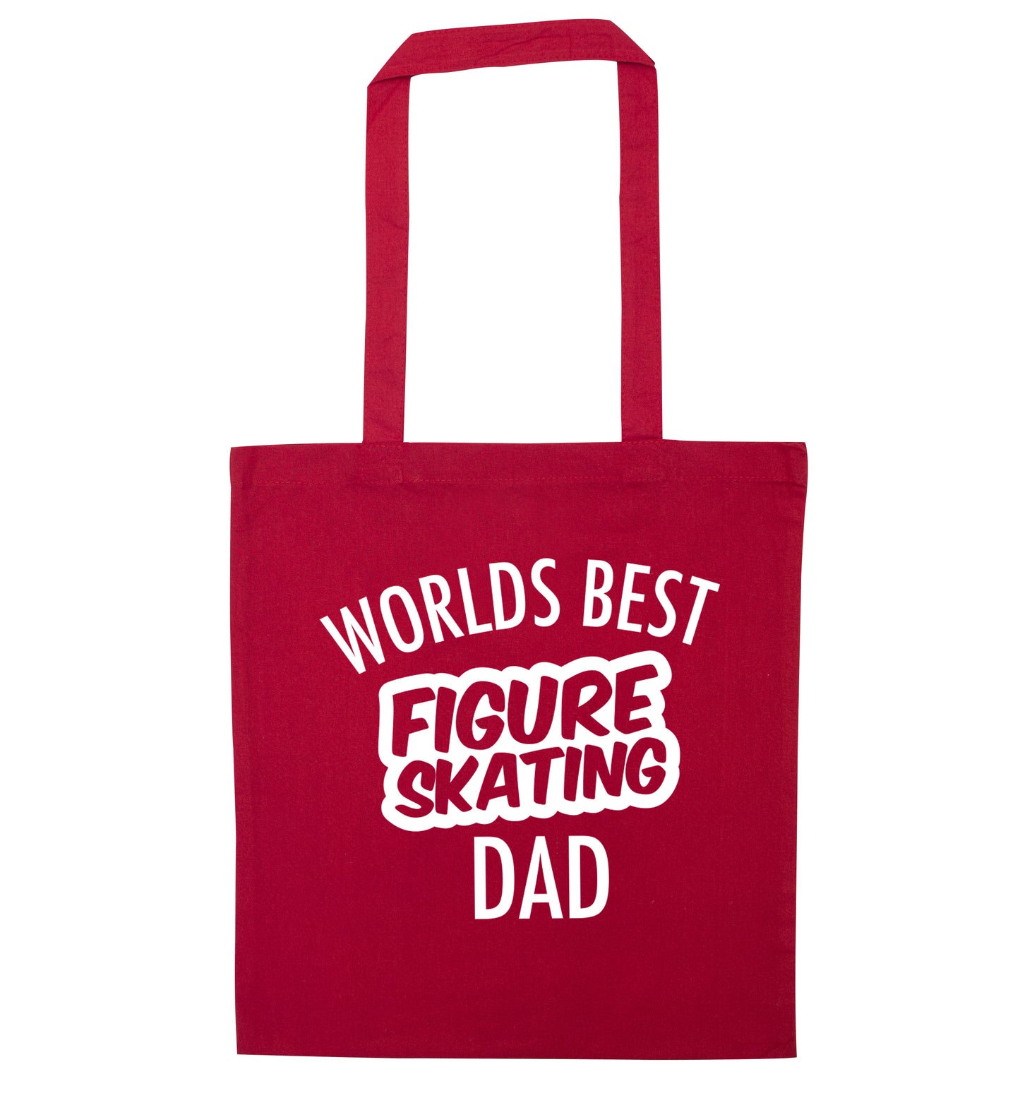 Worlds best figure skating dad red tote bag