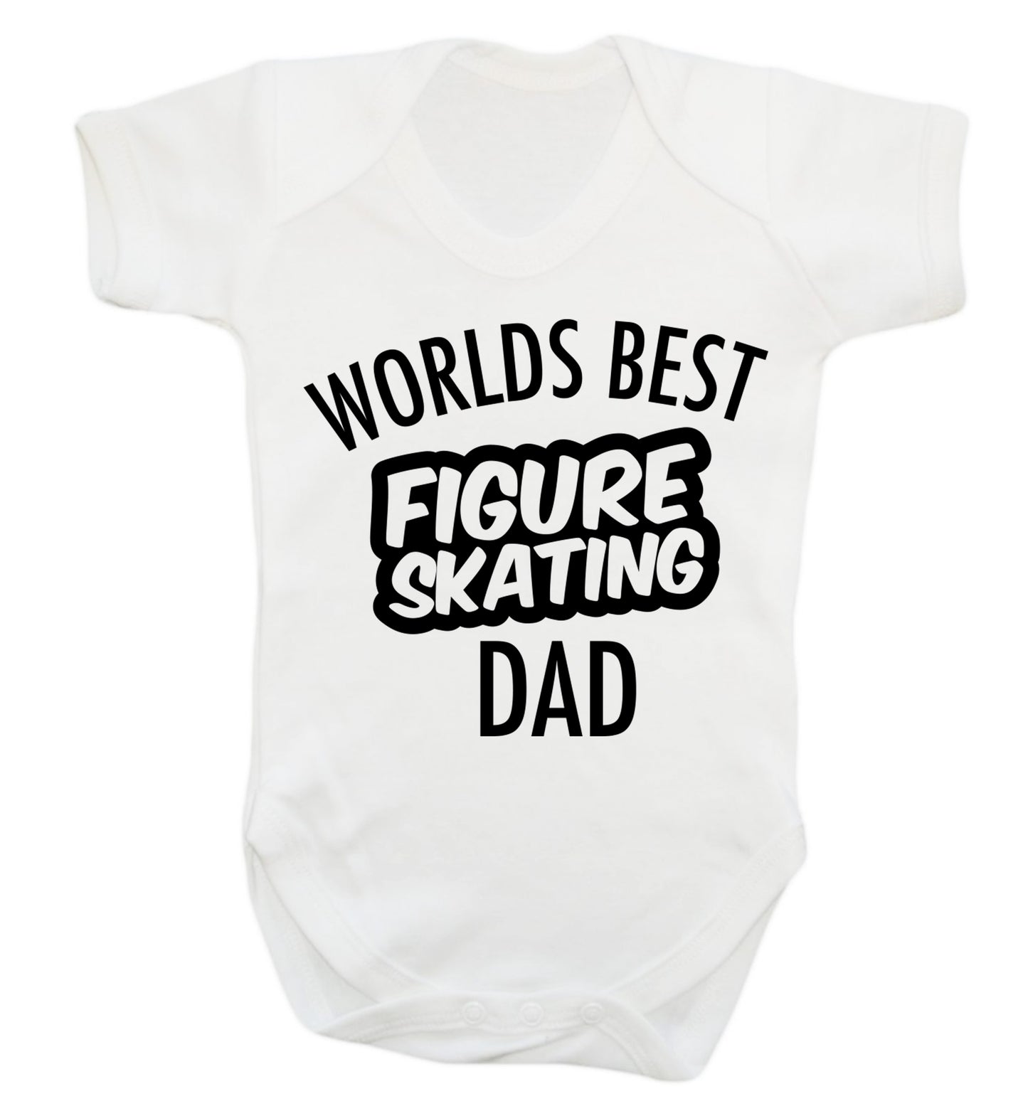 Worlds best figure skating dad Baby Vest white 18-24 months