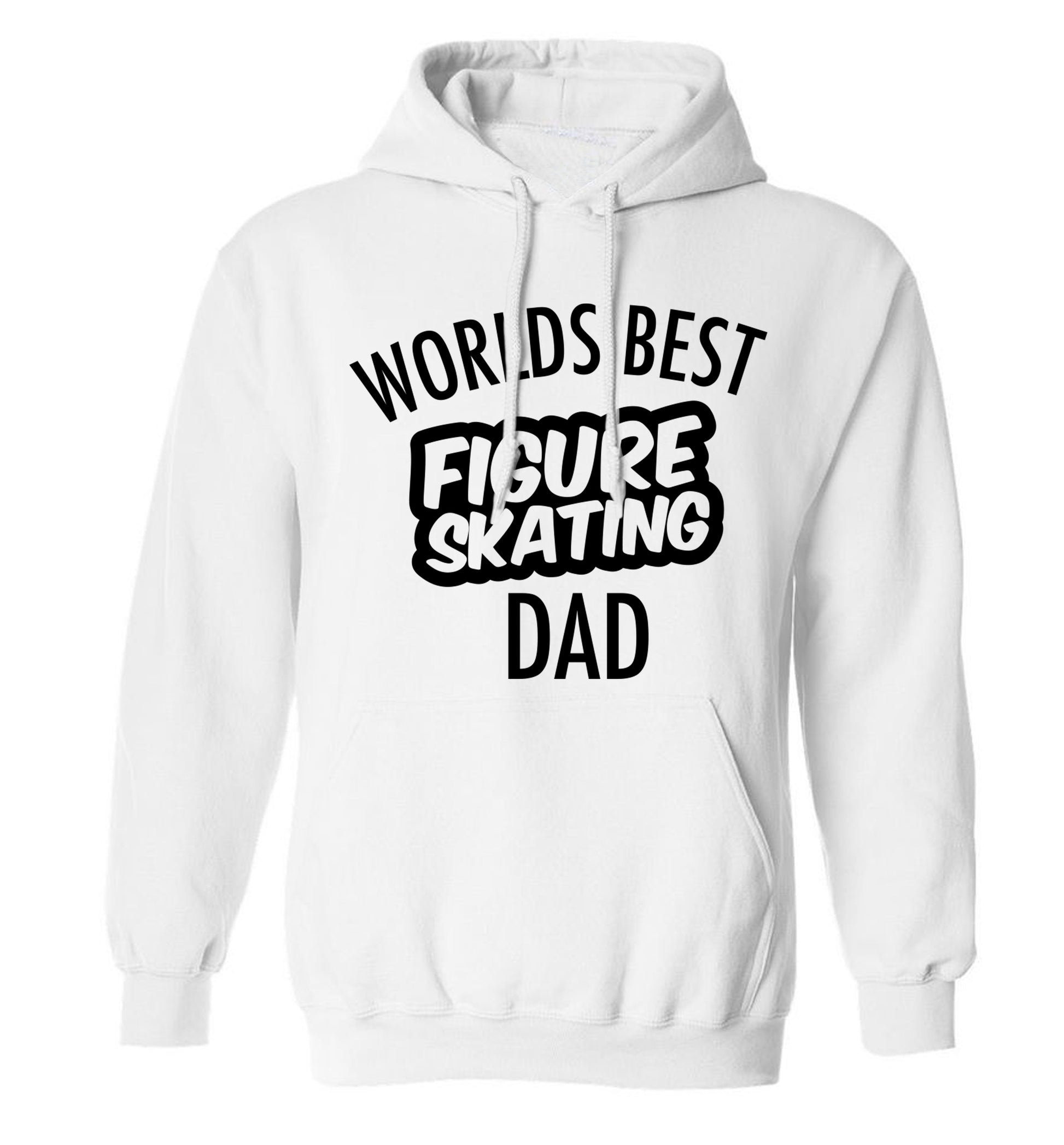 Worlds best figure skating dad adults unisexwhite hoodie 2XL