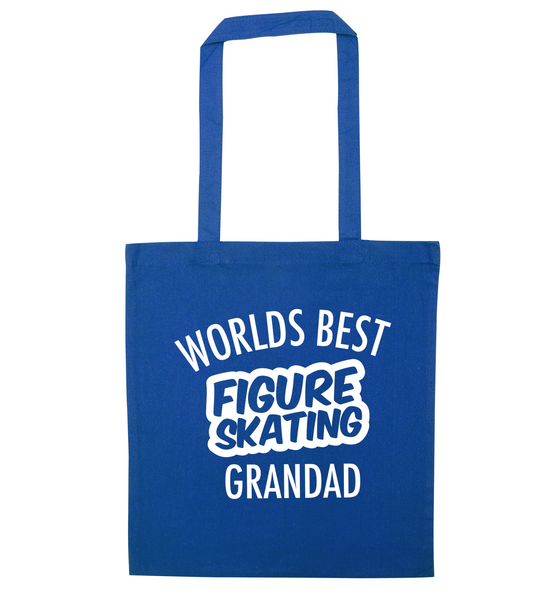 Worlds best figure skating grandad blue tote bag