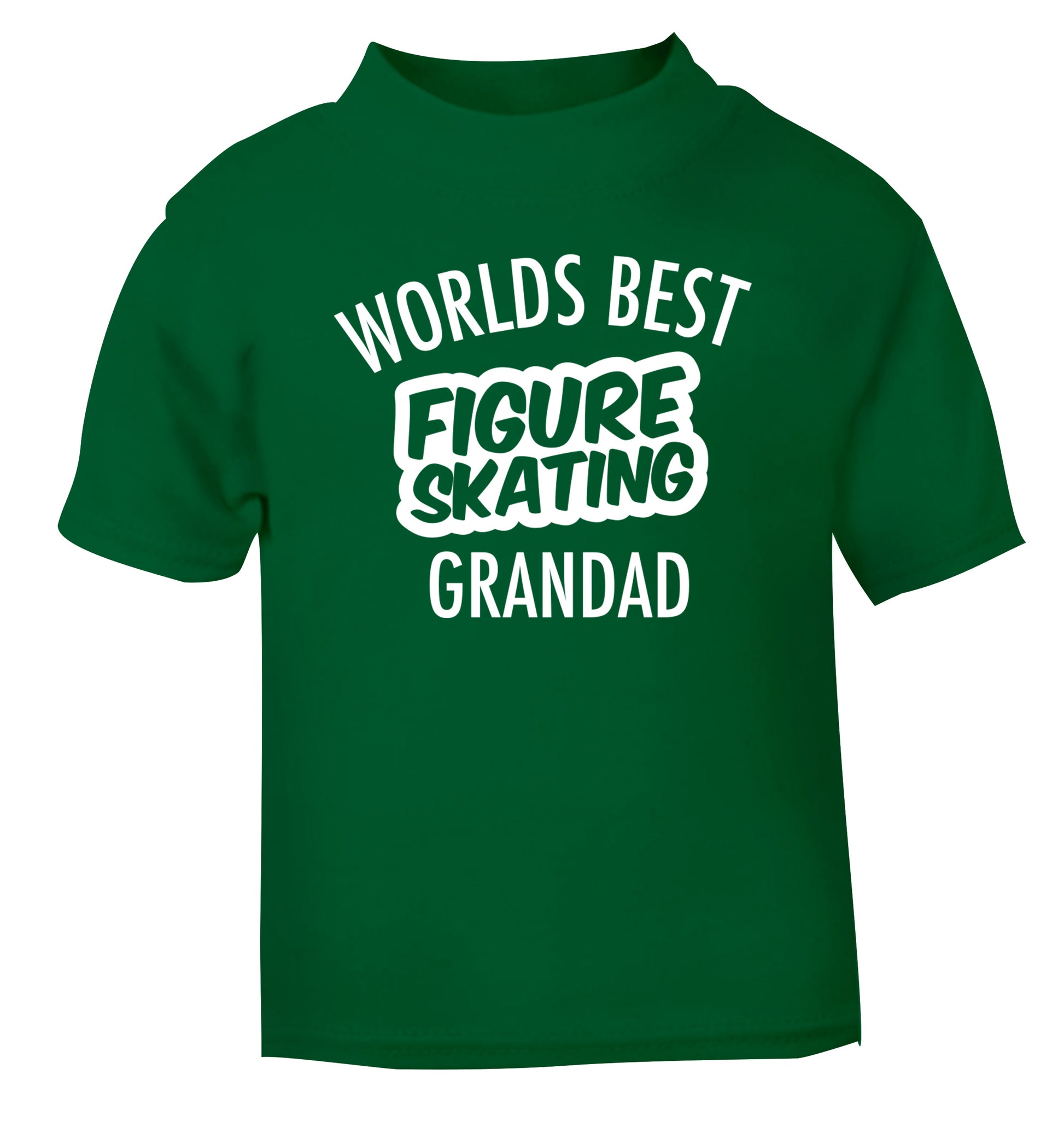 Worlds best figure skating grandad green Baby Toddler Tshirt 2 Years