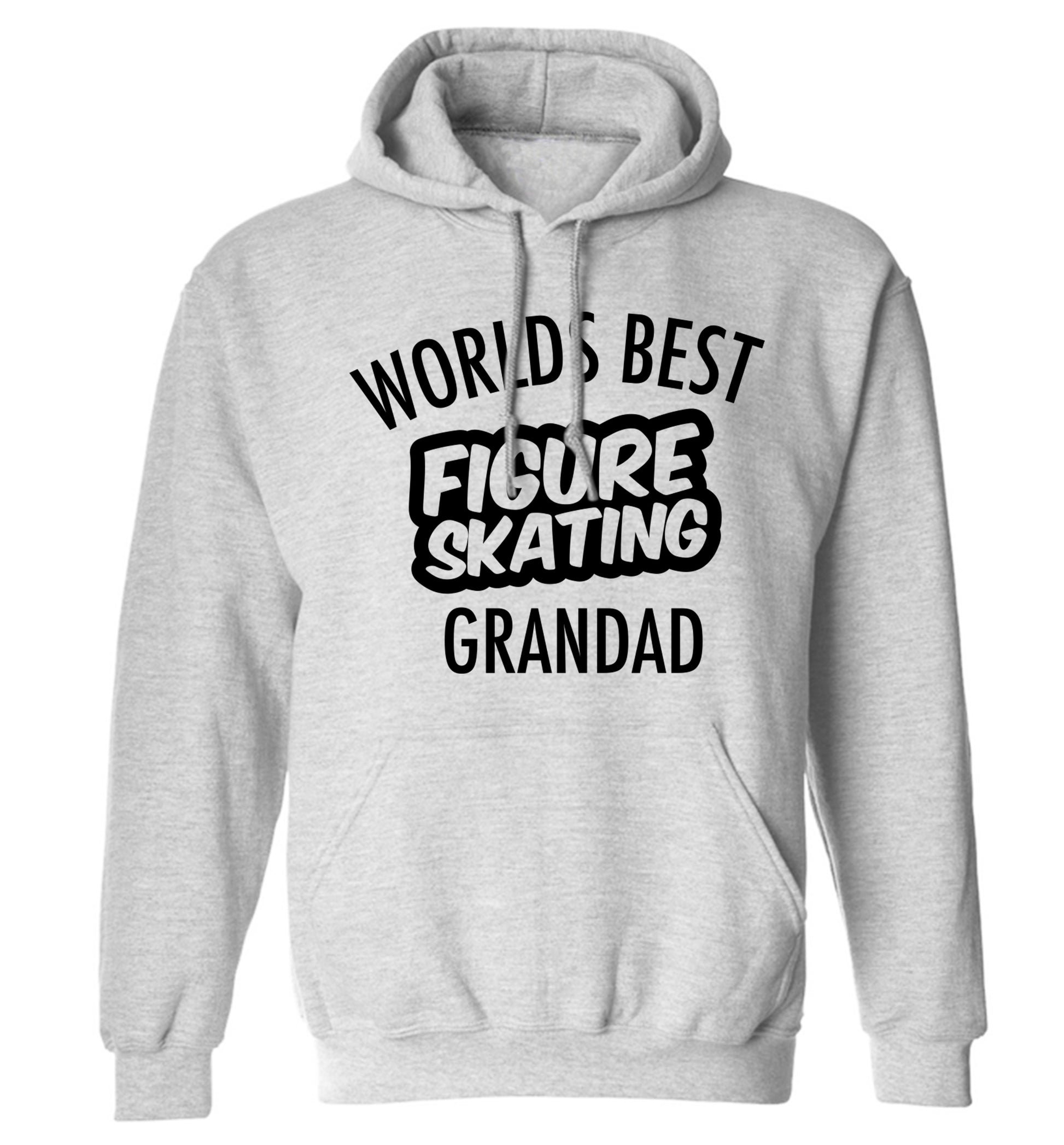 Worlds best figure skating grandad adults unisexgrey hoodie 2XL