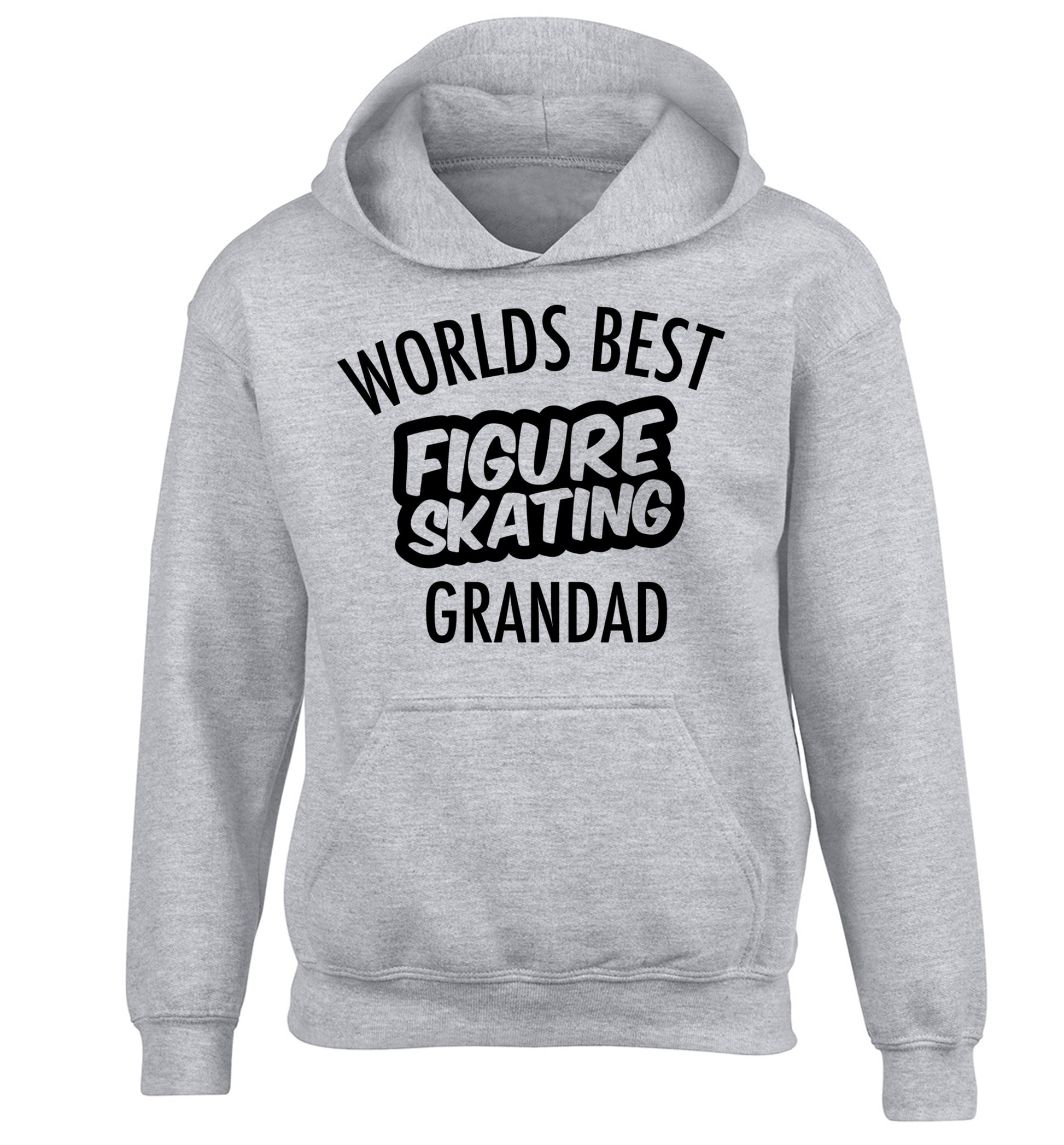 Worlds best figure skating grandad children's grey hoodie 12-14 Years