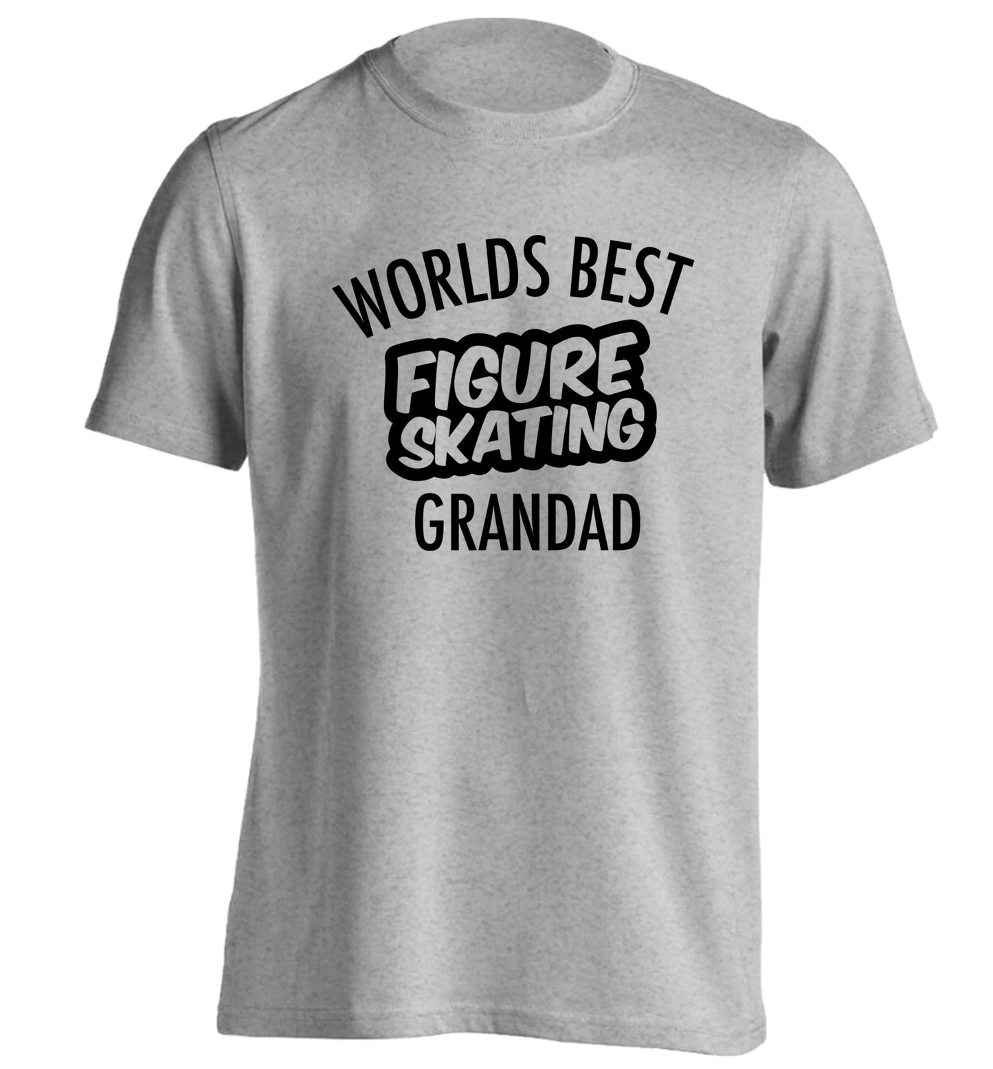 Worlds best figure skating grandad adults unisexgrey Tshirt 2XL