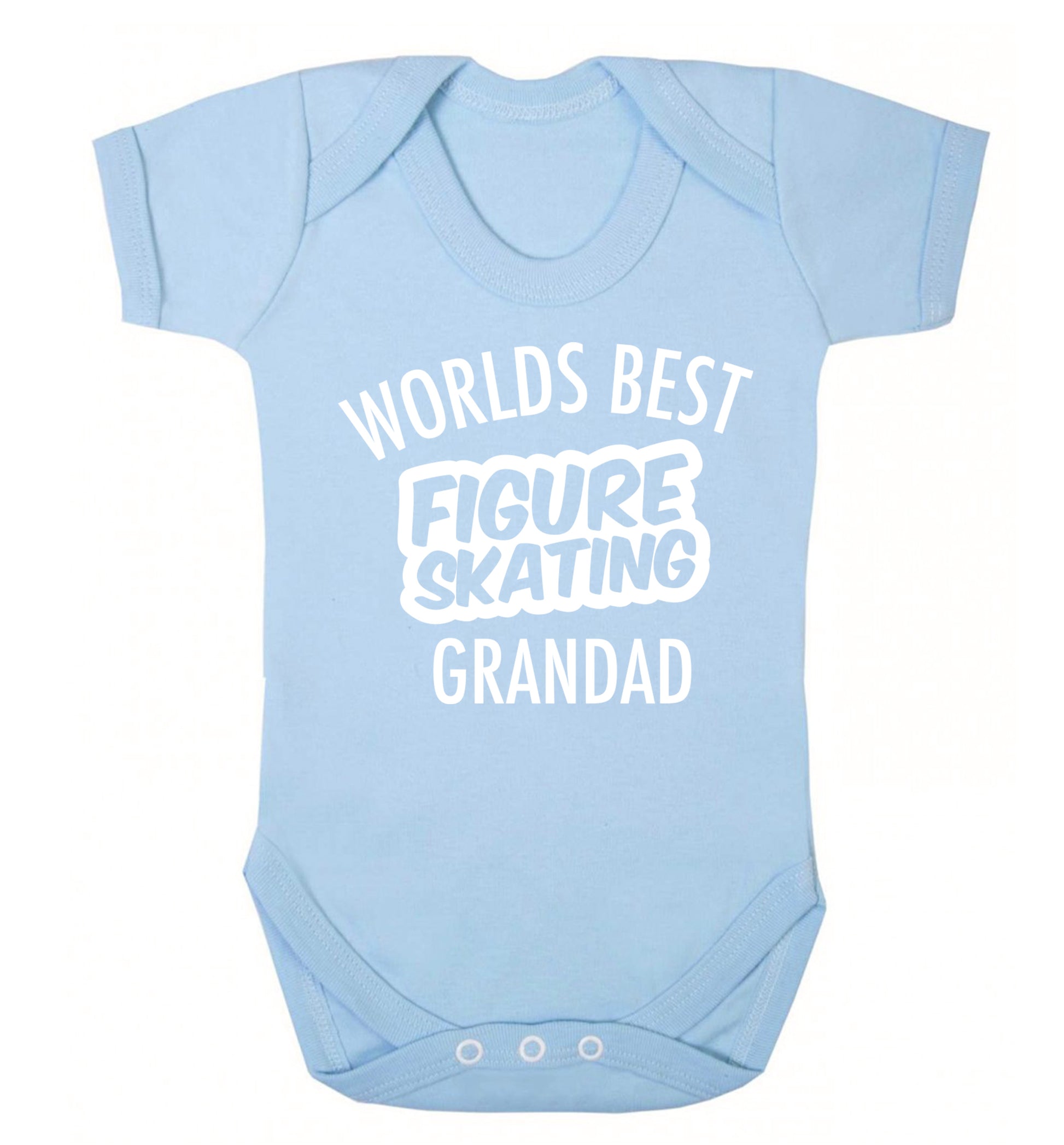 Worlds best figure skating grandad Baby Vest pale blue 18-24 months