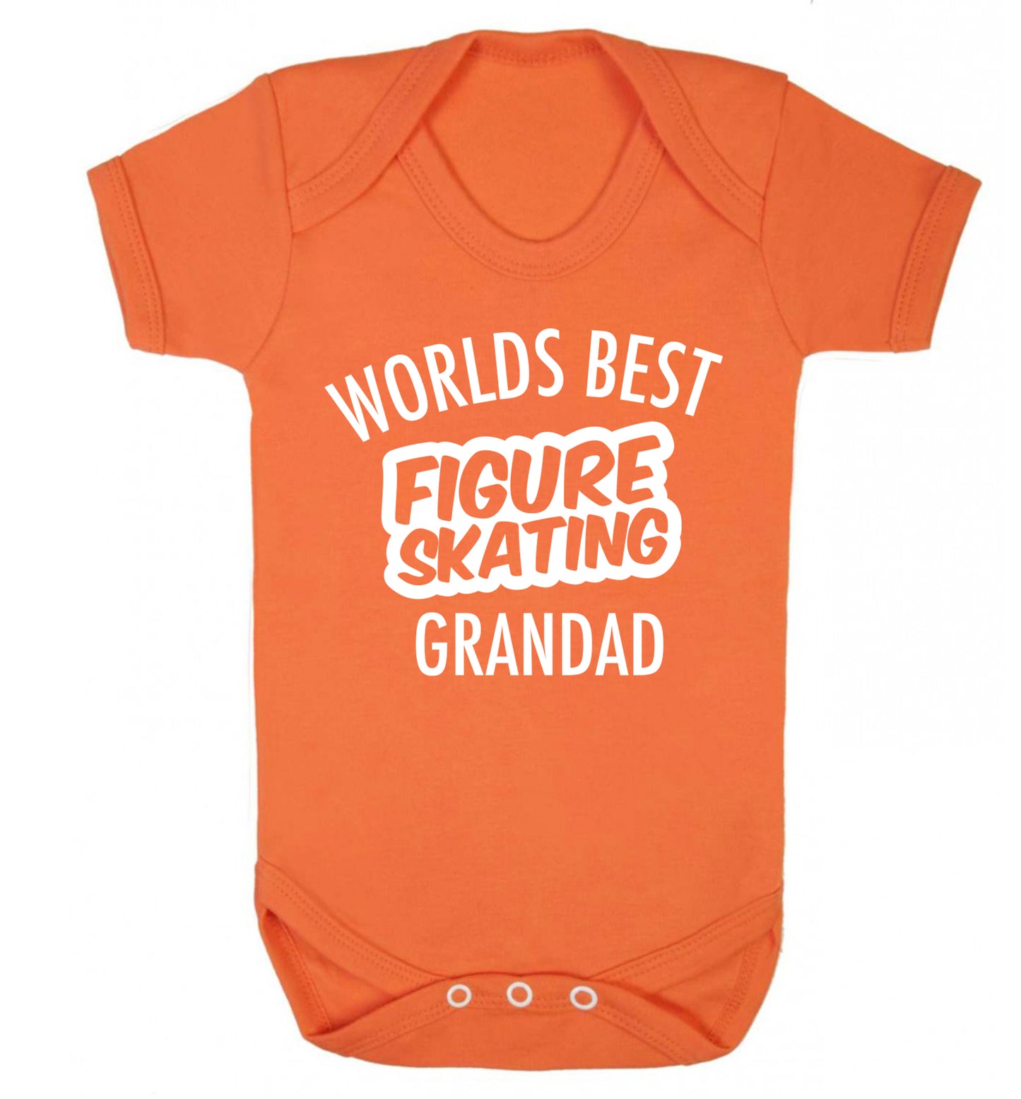 Worlds best figure skating grandad Baby Vest orange 18-24 months