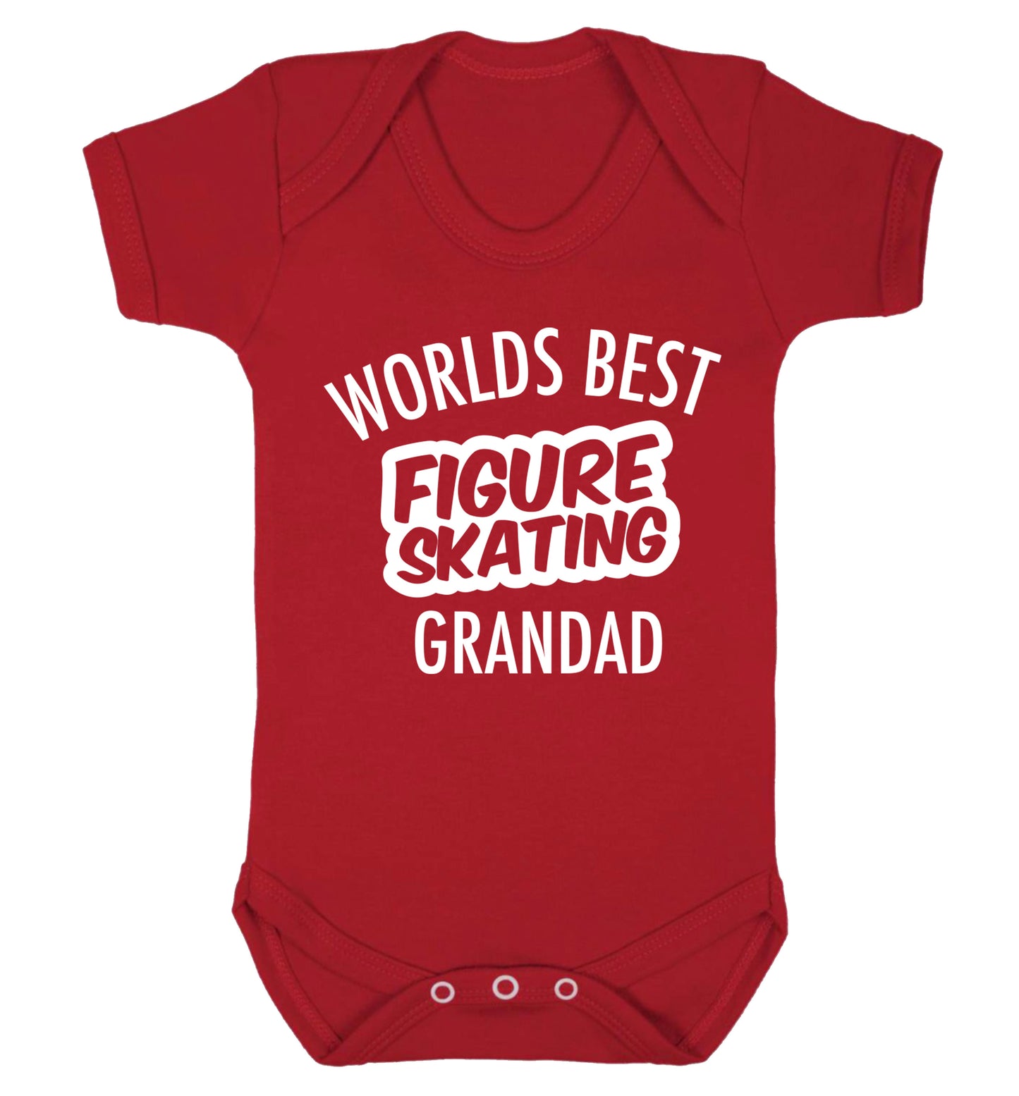 Worlds best figure skating grandad Baby Vest red 18-24 months
