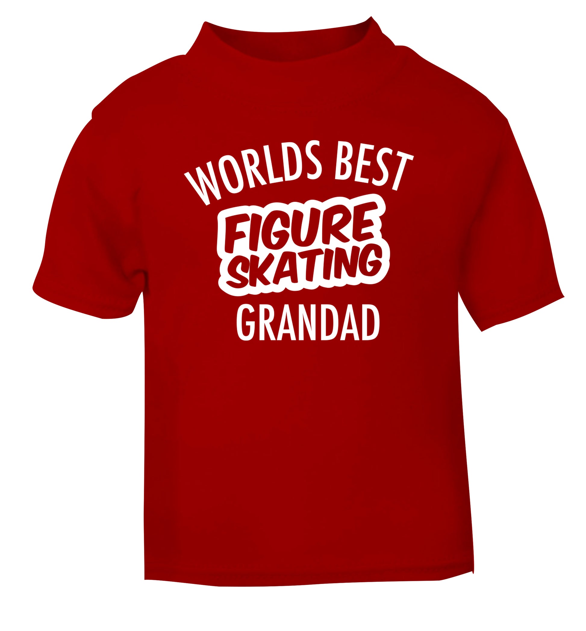 Worlds best figure skating grandad red Baby Toddler Tshirt 2 Years