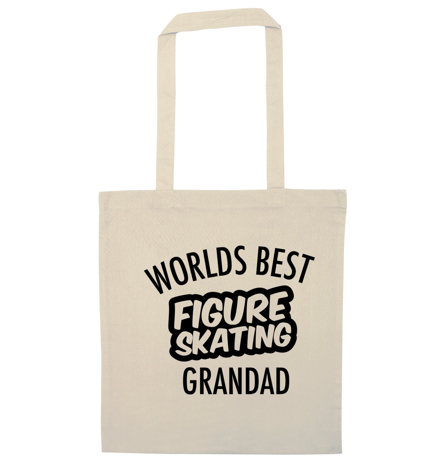 Worlds best figure skating grandad natural tote bag