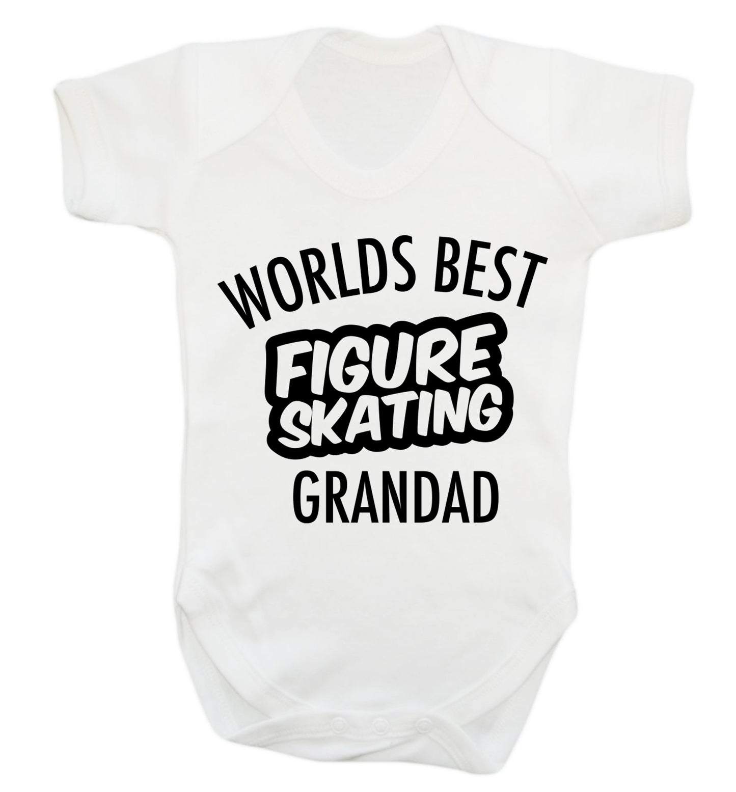 Worlds best figure skating grandad Baby Vest white 18-24 months