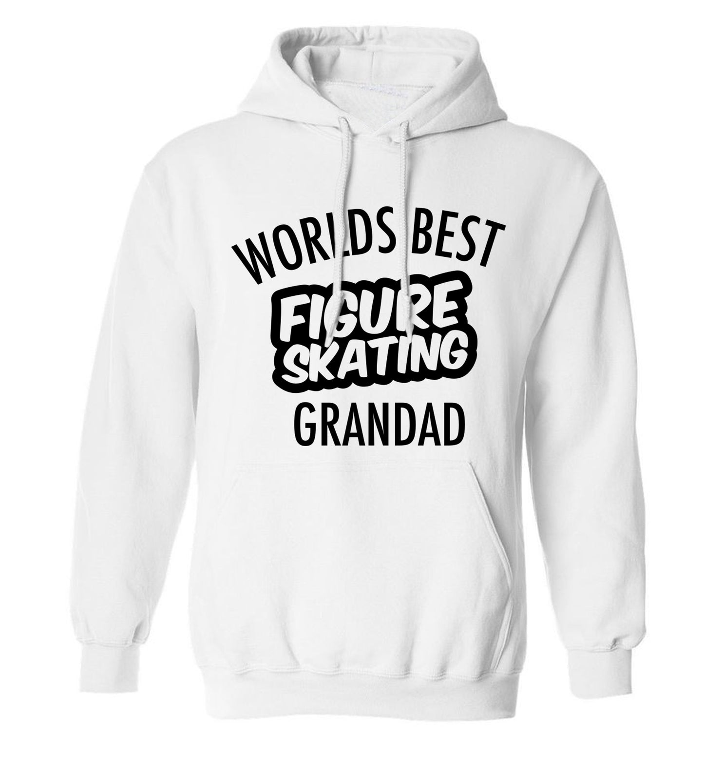 Worlds best figure skating grandad adults unisexwhite hoodie 2XL