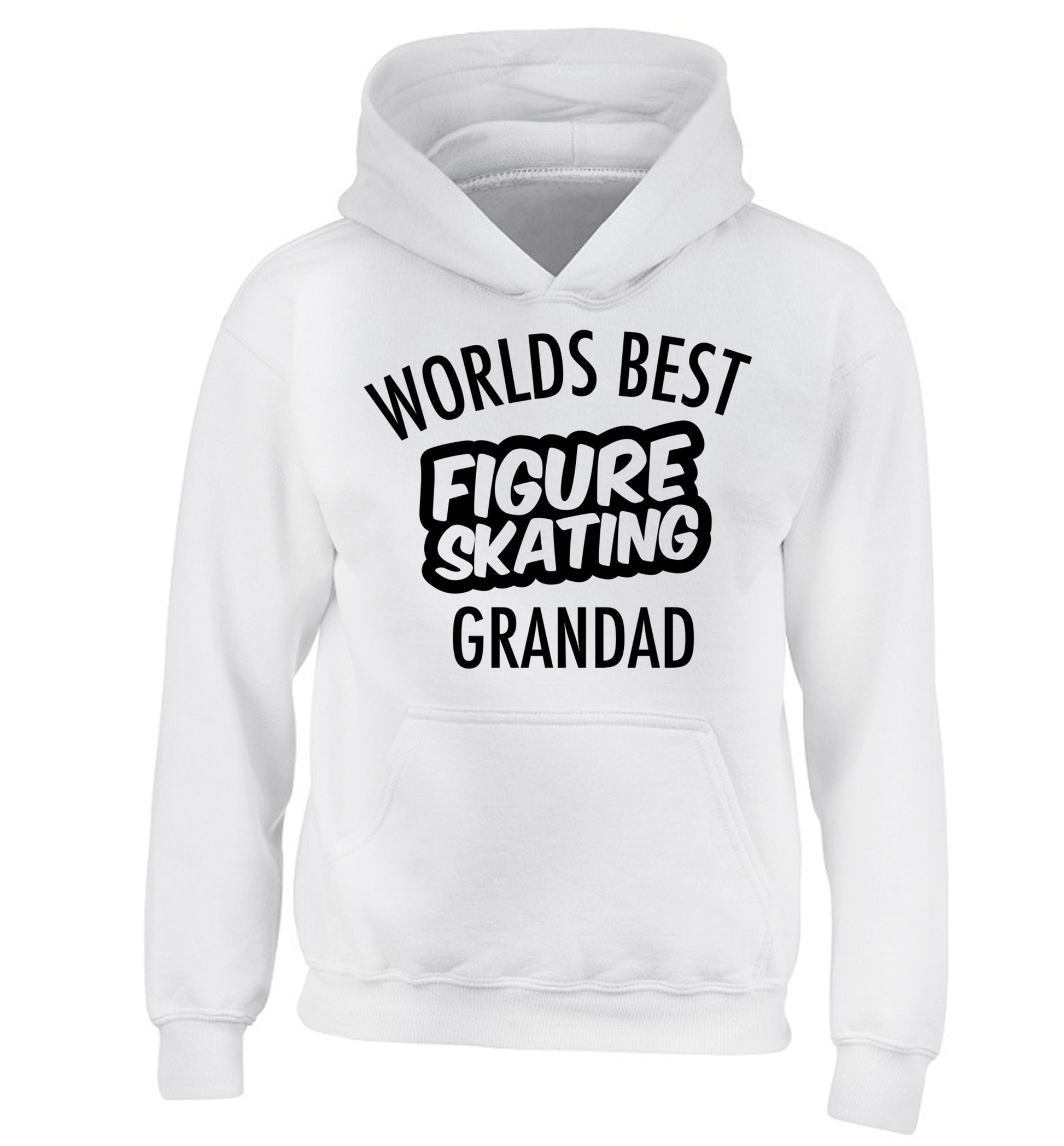 Worlds best figure skating grandad children's white hoodie 12-14 Years