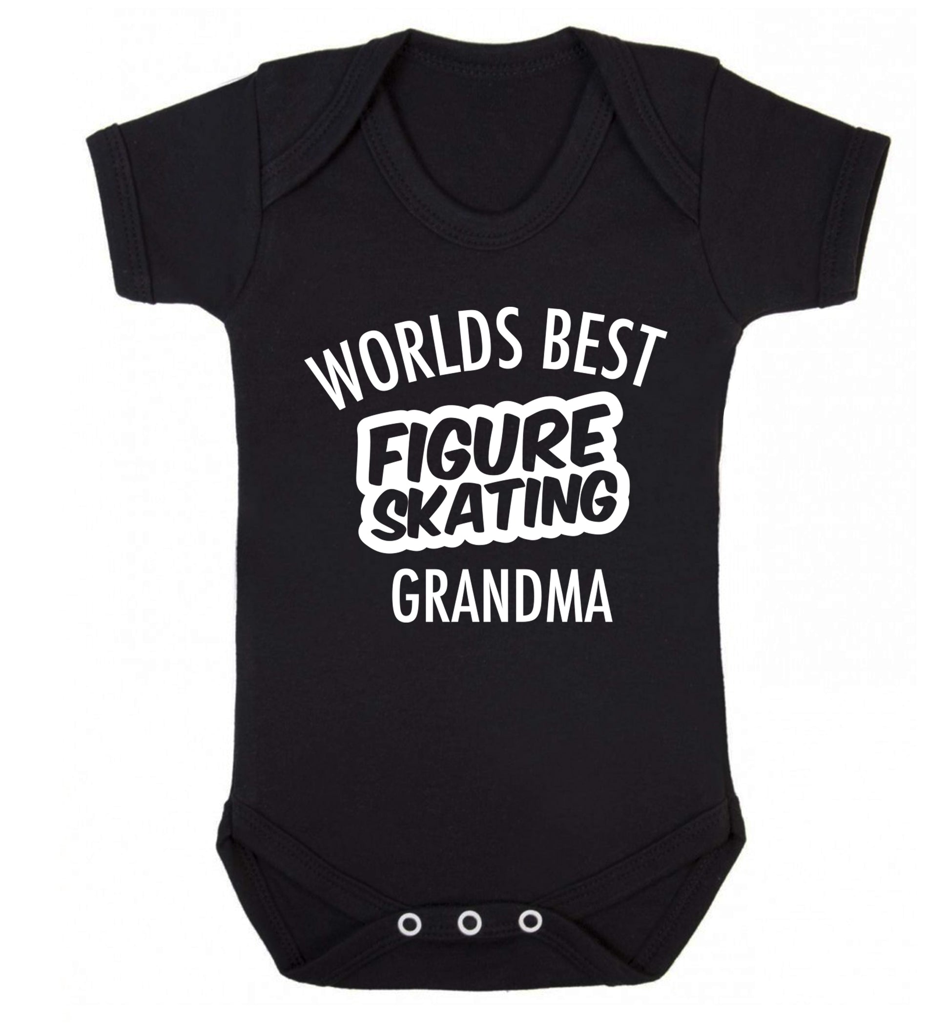 Worlds best figure skating grandma Baby Vest black 18-24 months