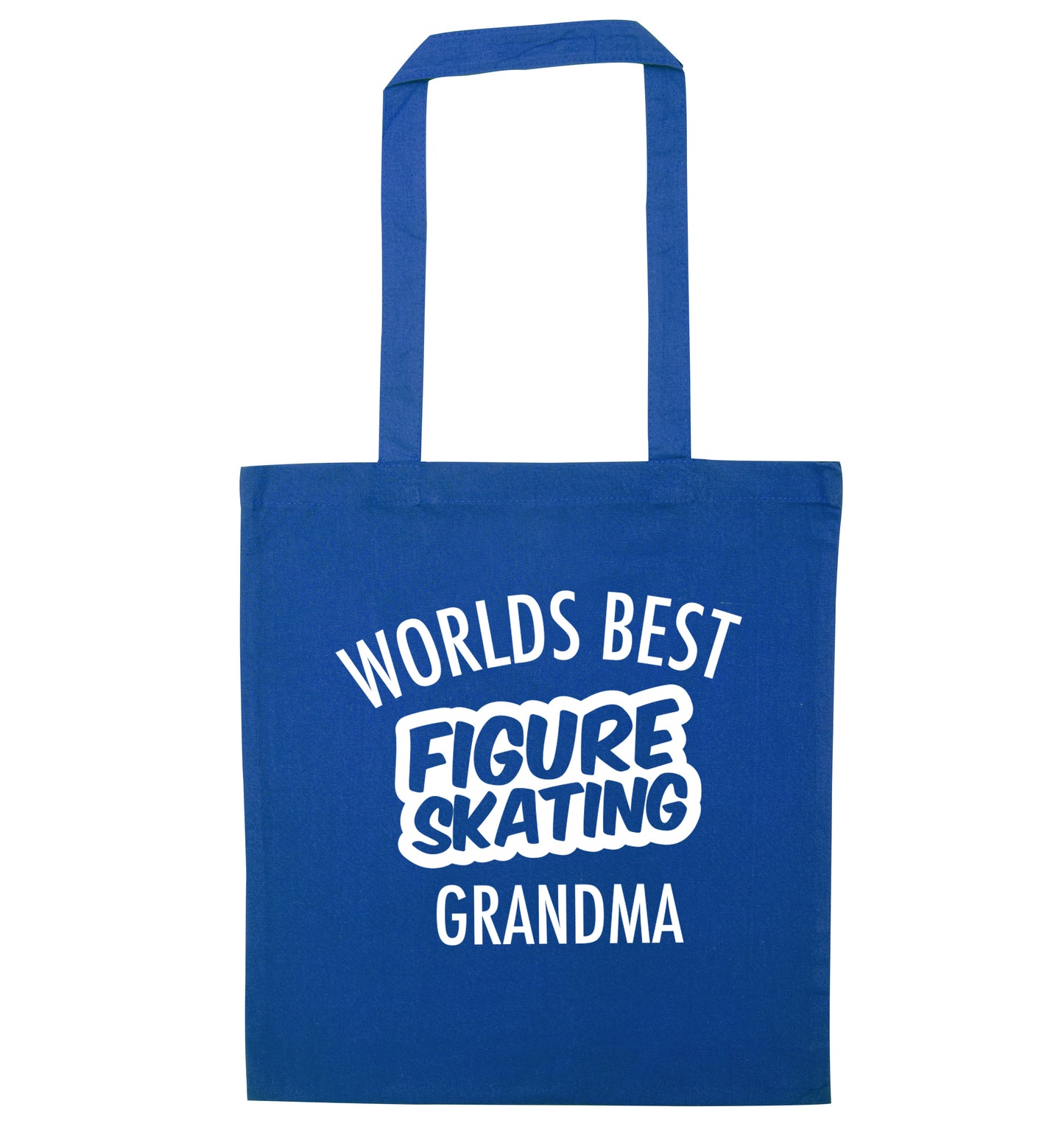 Worlds best figure skating grandma blue tote bag