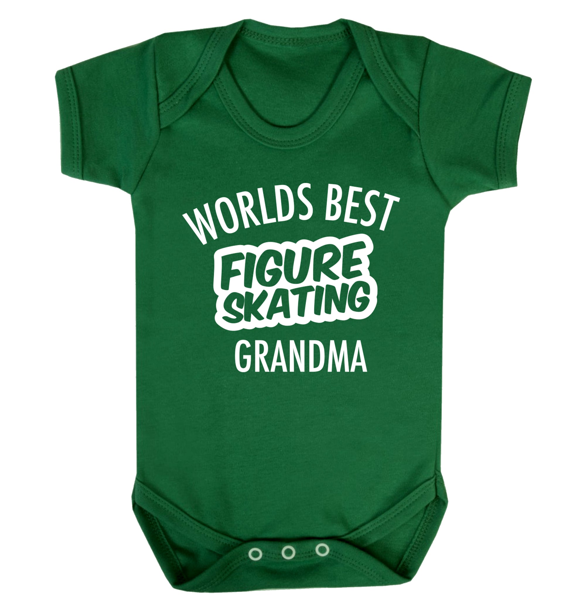Worlds best figure skating grandma Baby Vest green 18-24 months