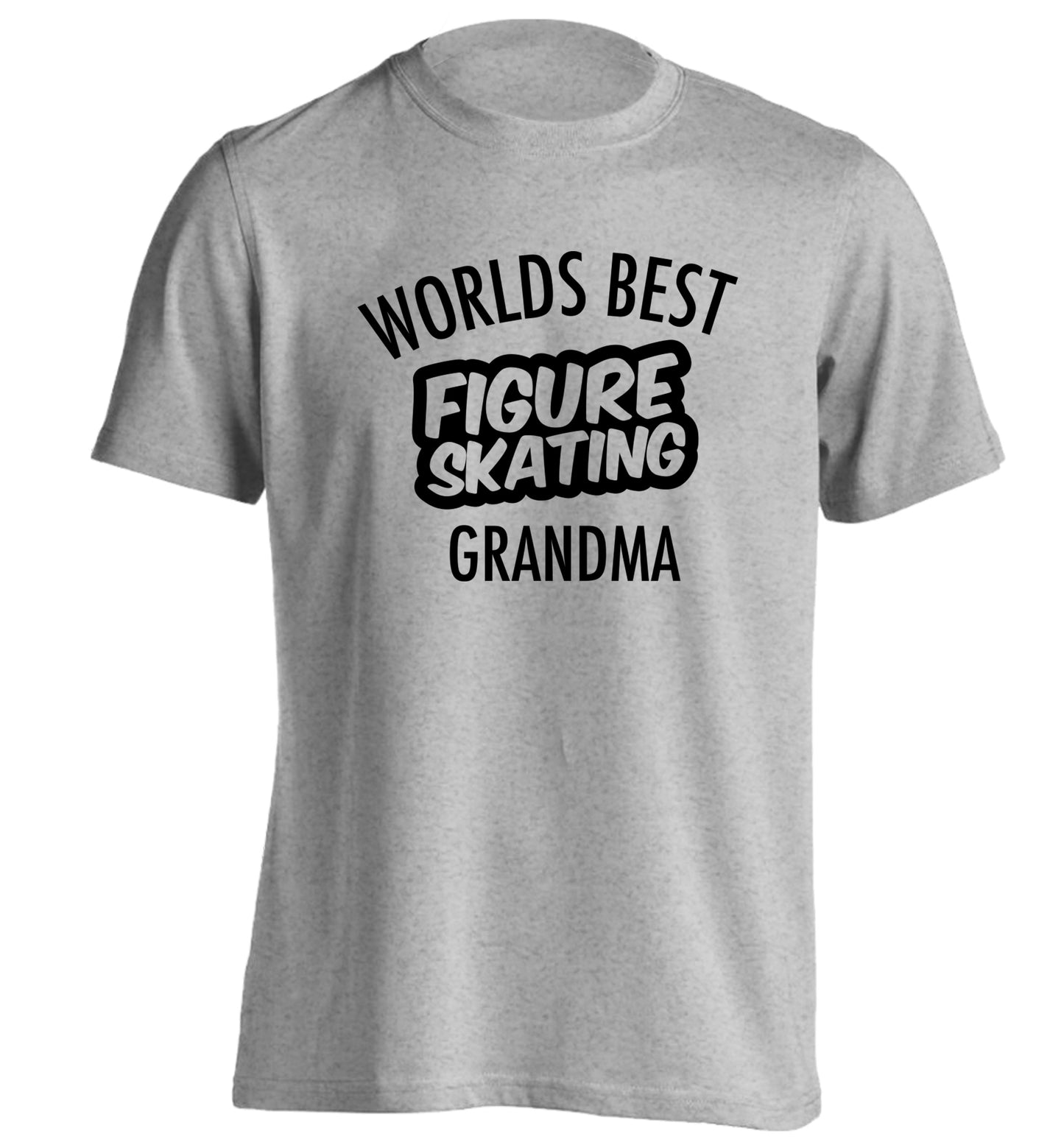 Worlds best figure skating grandma adults unisexgrey Tshirt 2XL