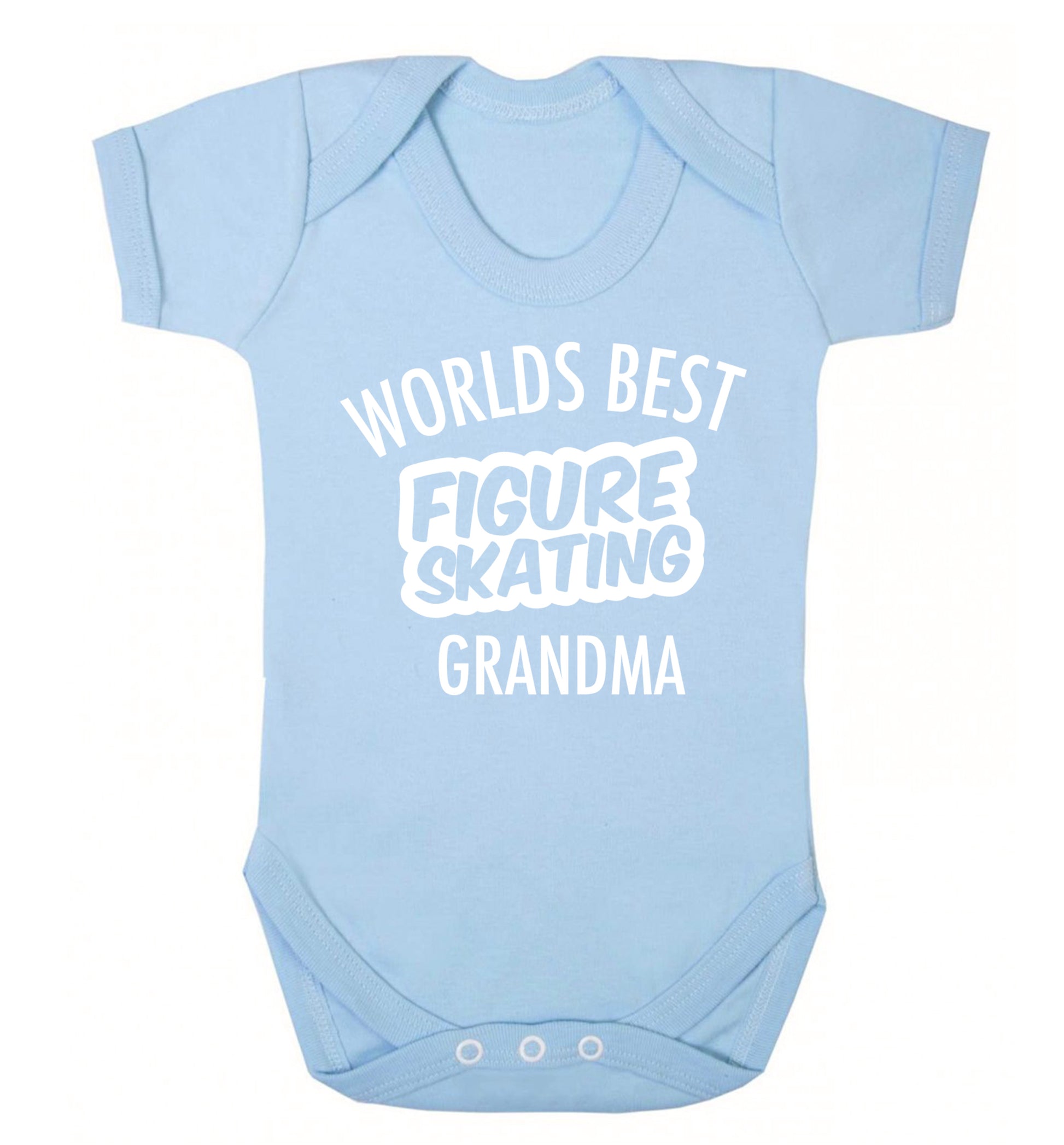 Worlds best figure skating grandma Baby Vest pale blue 18-24 months