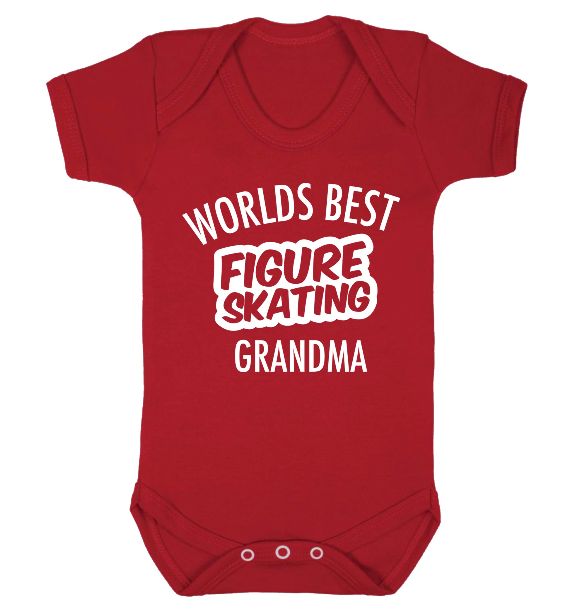 Worlds best figure skating grandma Baby Vest red 18-24 months